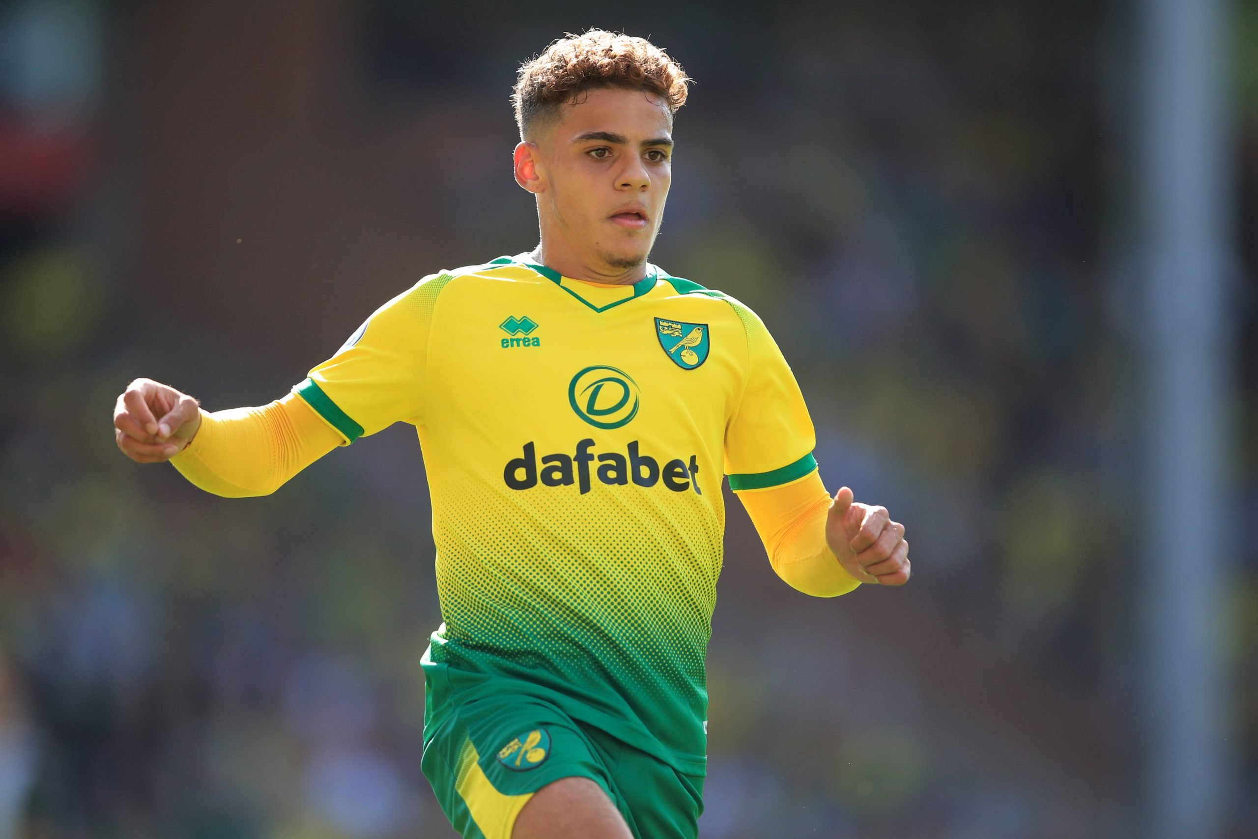 Everton locked in a three-way battle for Max Aarons who is seen in the photo