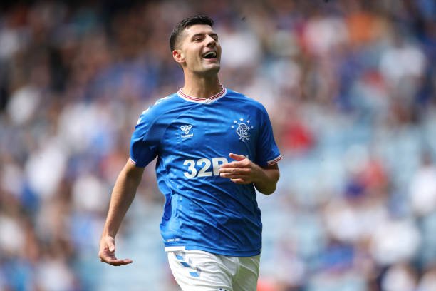 GLASGOW, SCOTLAND - JULY 07: Jordan Jones of Rangers is seen in action during the pre season friendly match between Rangers and Oxford United  at Ibrox Stadium on July 07, 2019 in Glasgow, Scotland. (Photo by Ian MacNicol/Getty Images)