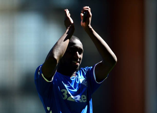 GLASGOW, SCOTLAND - MAY 12: Glen Kamara of Rangers celebrates at the final whistle during the Ladbrokes Scottish Premiership match between Rangers and Celtic at Ibrox Stadium on May 12, 2019 in Glasgow, Scotland. (Photo by Mark Runnacles/Getty Images)