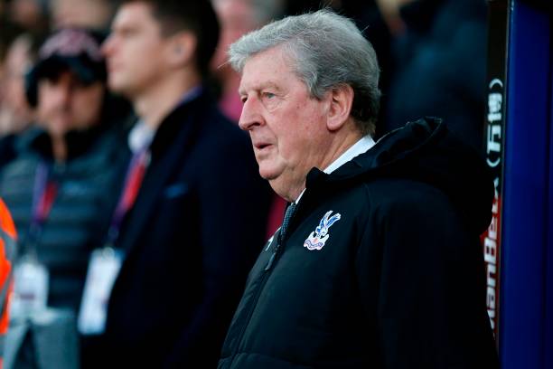 Crystal Palace's English manager Roy Hodgson awaits kick off in the English Premier League football match between Crystal Palace and Manchester City at Selhurst Park in south London on October 19, 2019. (Photo by Ian KINGTON / AFP) / RESTRICTED TO EDITORIAL USE. No use with unauthorized audio, video, data, fixture lists, club/league logos or 'live' services. Online in-match use limited to 120 images. An additional 40 images may be used in extra time. No video emulation. Social media in-match use limited to 120 images. An additional 40 images may be used in extra time. No use in betting publications, games or single club/league/player publications. /  (Photo by IAN KINGTON/AFP via Getty Images)