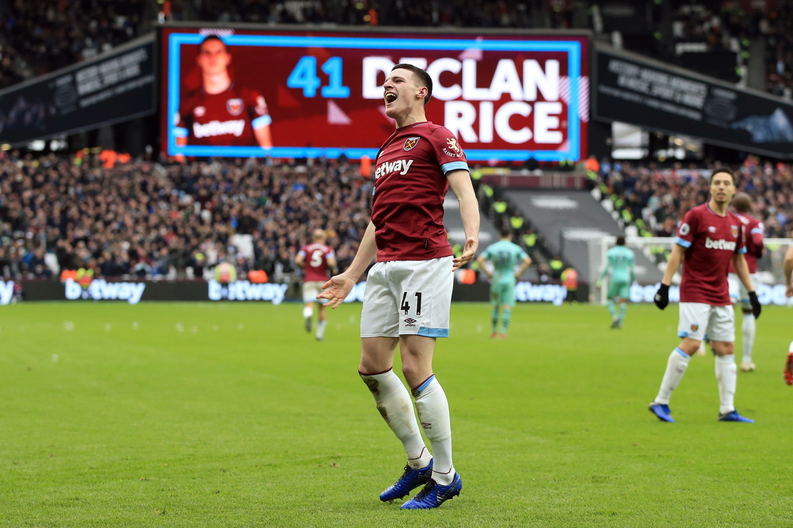 West Ham United slap £80m price tag on Declan Rice who is seen in the picture