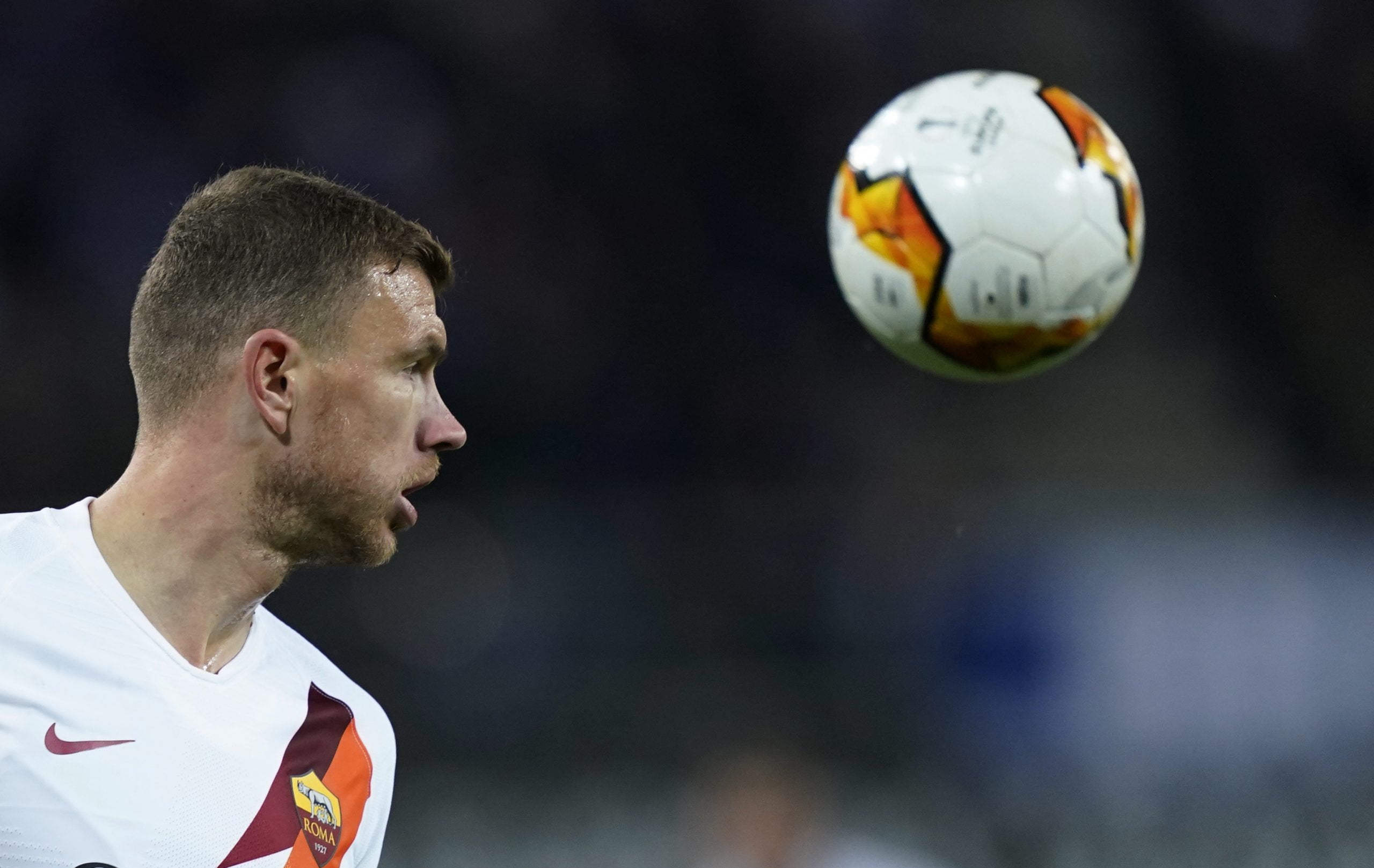 Southampton reportedly launched an offer for Dzeko who is seen in the photo