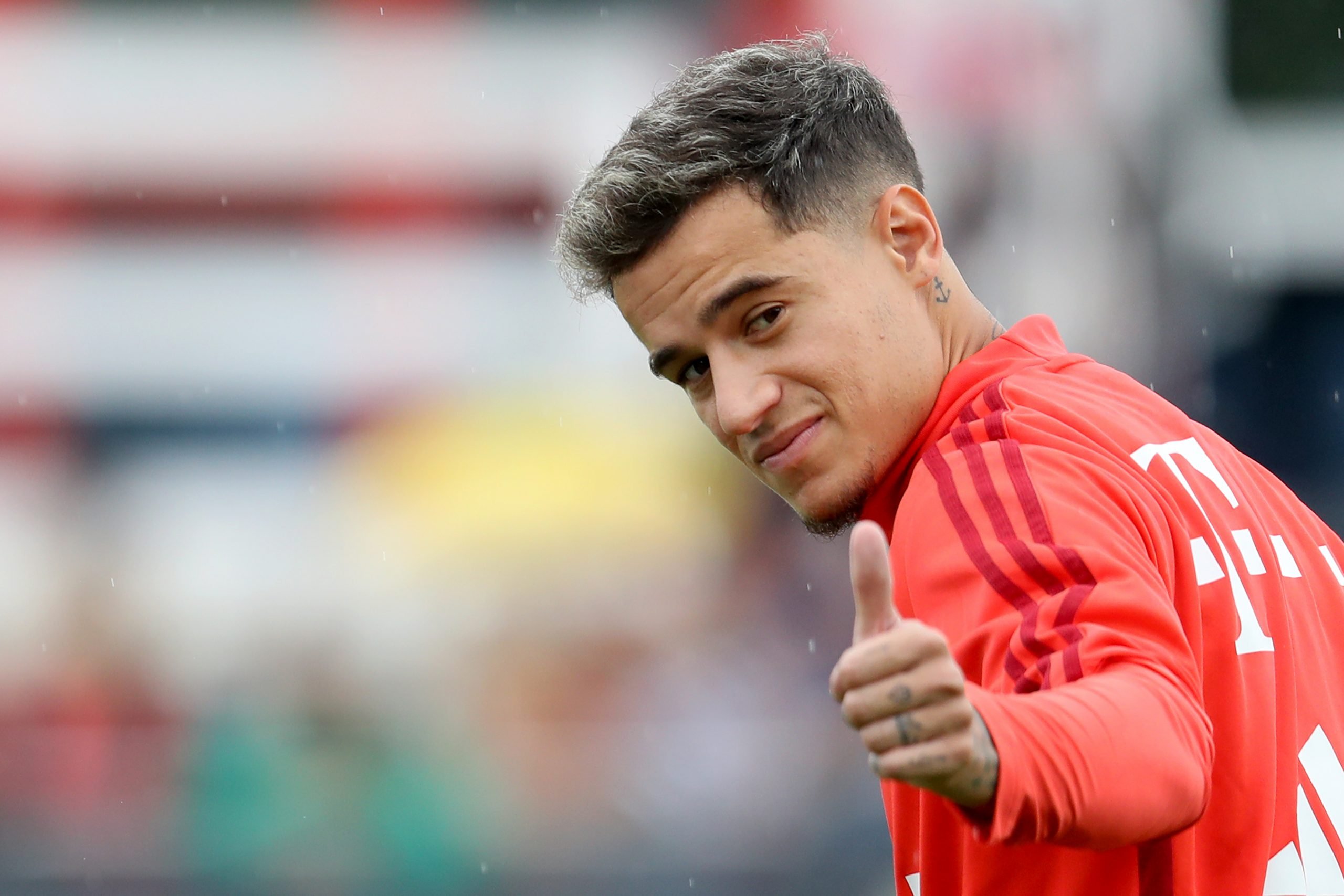 Newcastle United Have Opened Talks With Philippe Coutinho - Coutinho reacts during training