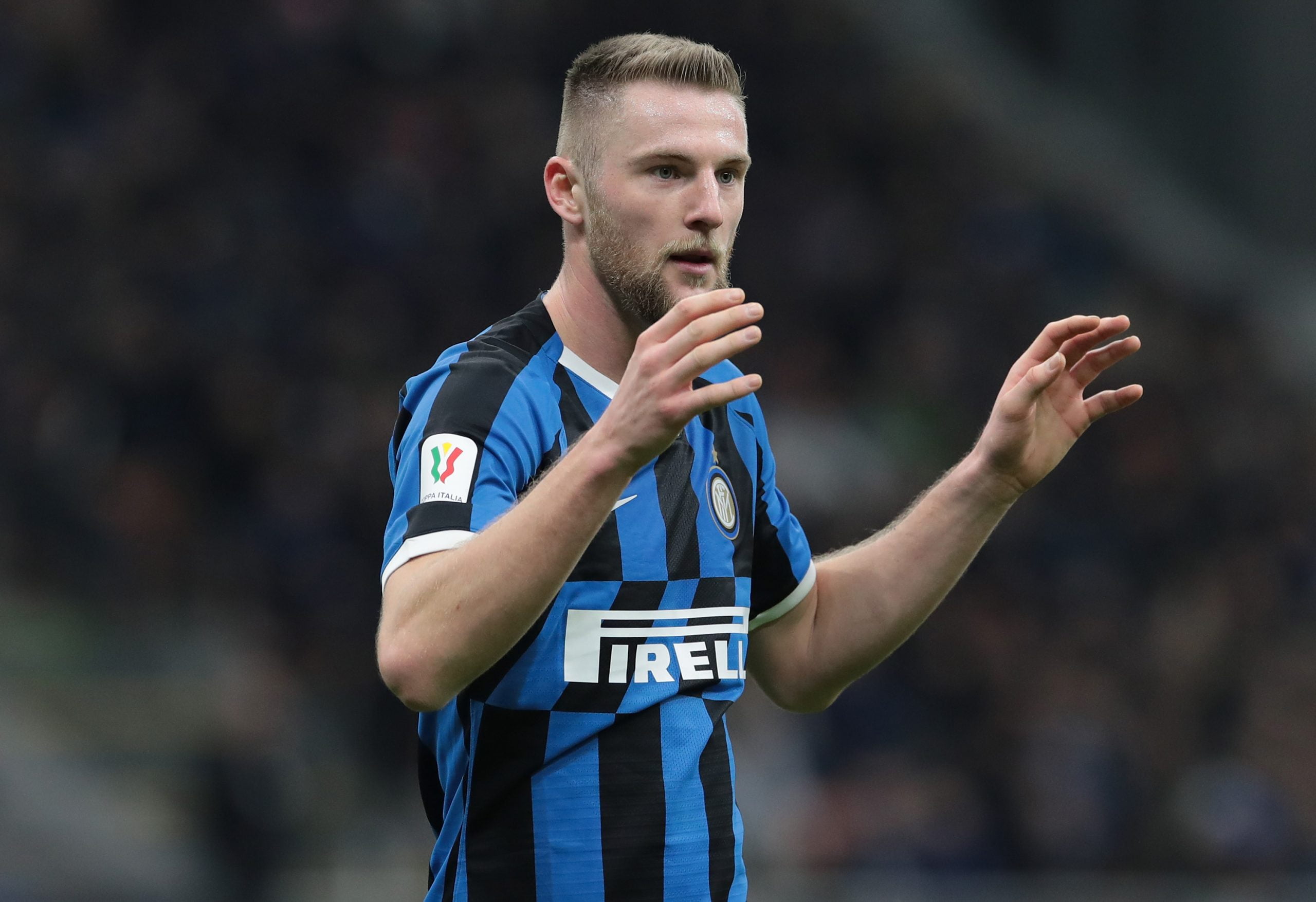 Manchester United positioning themselves to recruit Skriniar who is seen in the photo