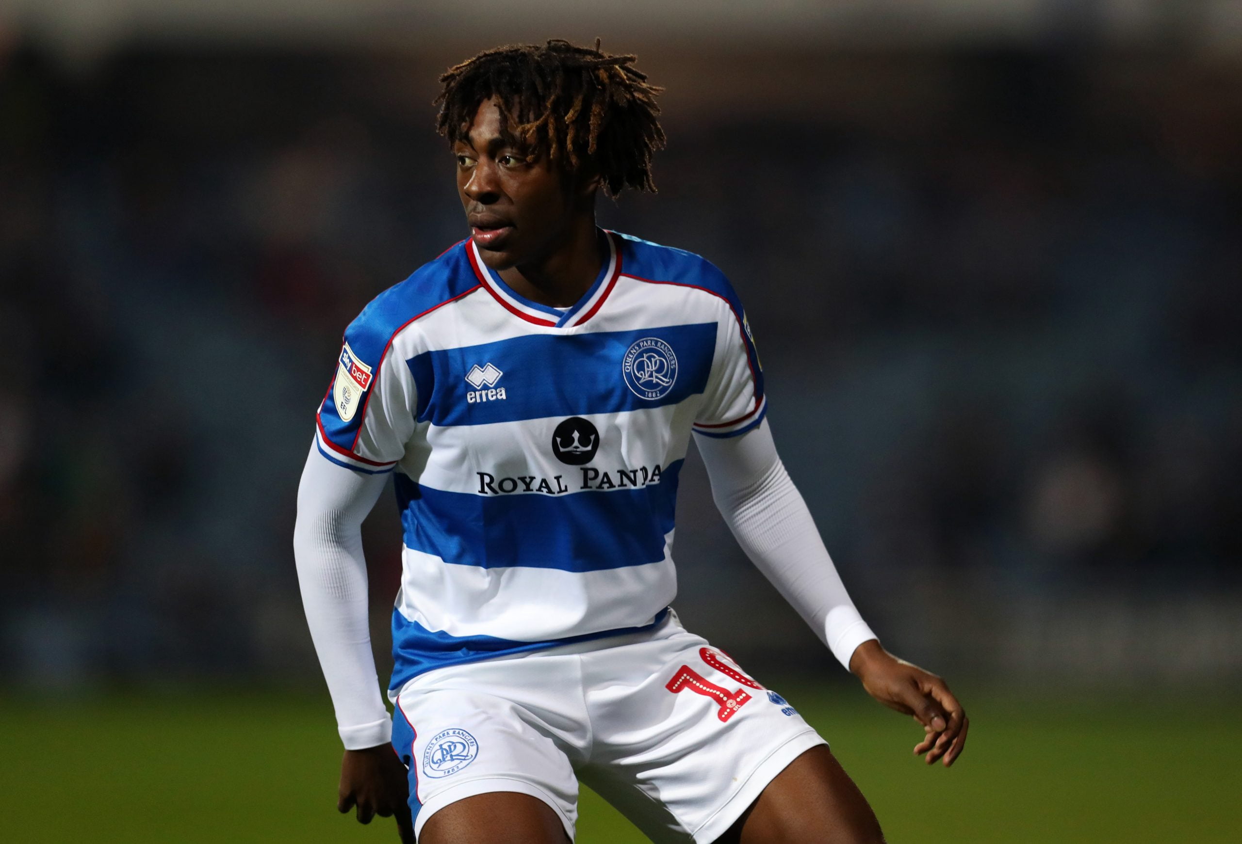 Eberechi Eze of Queens Park Rangers	  during the Sky Bet Championship match between Queens Park Rangers and Leeds United at Loftus Road on February 26, 2019 in London, England. (Photo by Catherine Ivill/Getty Images)