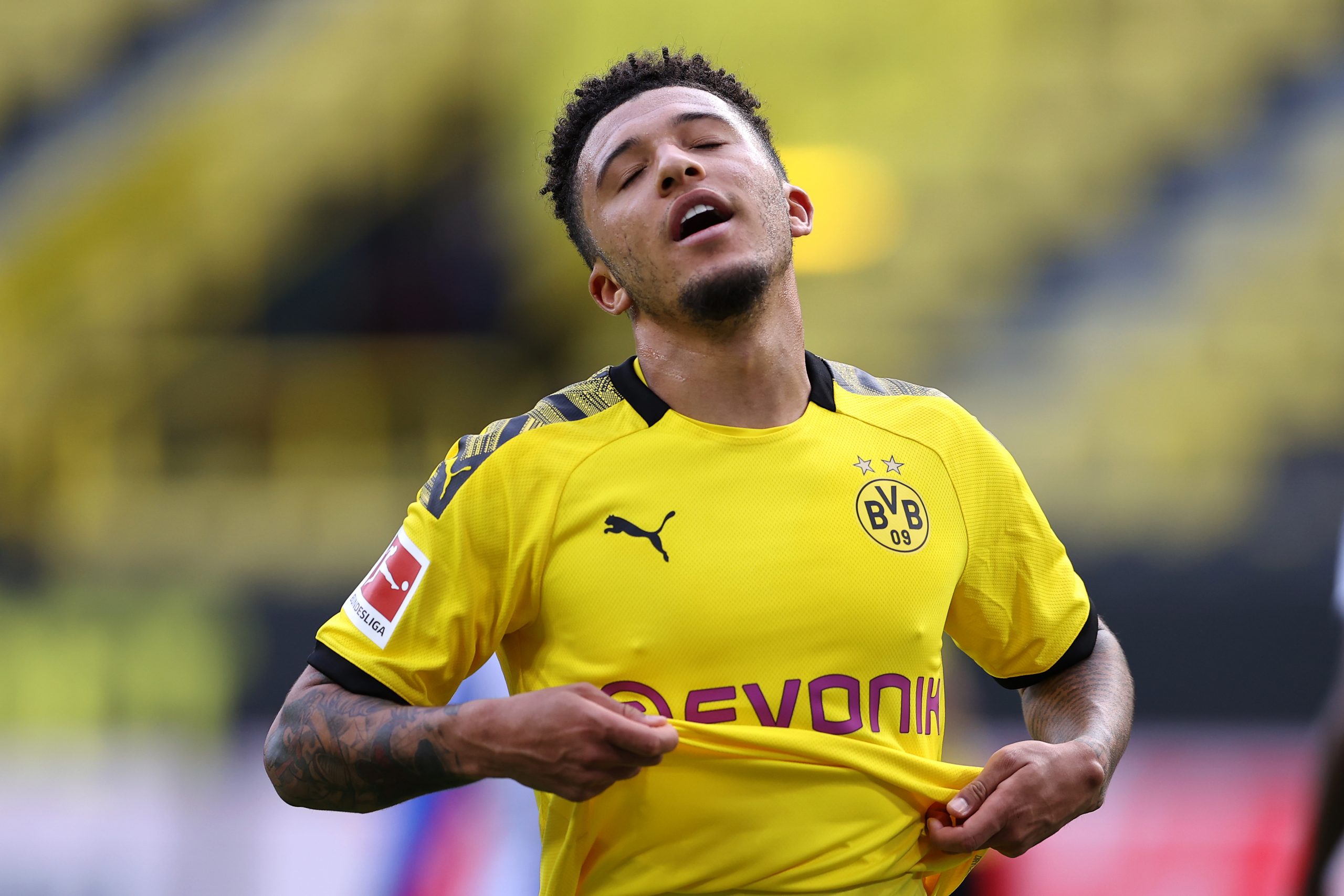 Chelsea to rival Manchester United for Jadon Sancho who is seen in the photo
