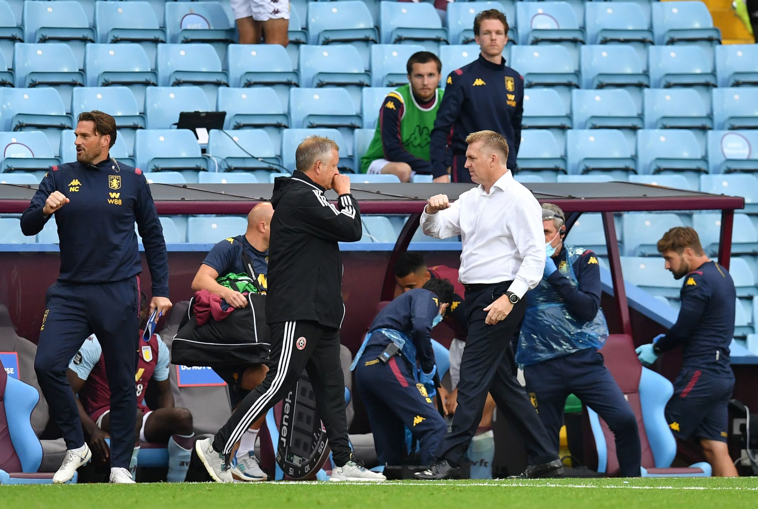 Aston Villa facing heavy competition for Sivert Mannsverk (Aston Villa boss Dean Smith is seen in the photo)