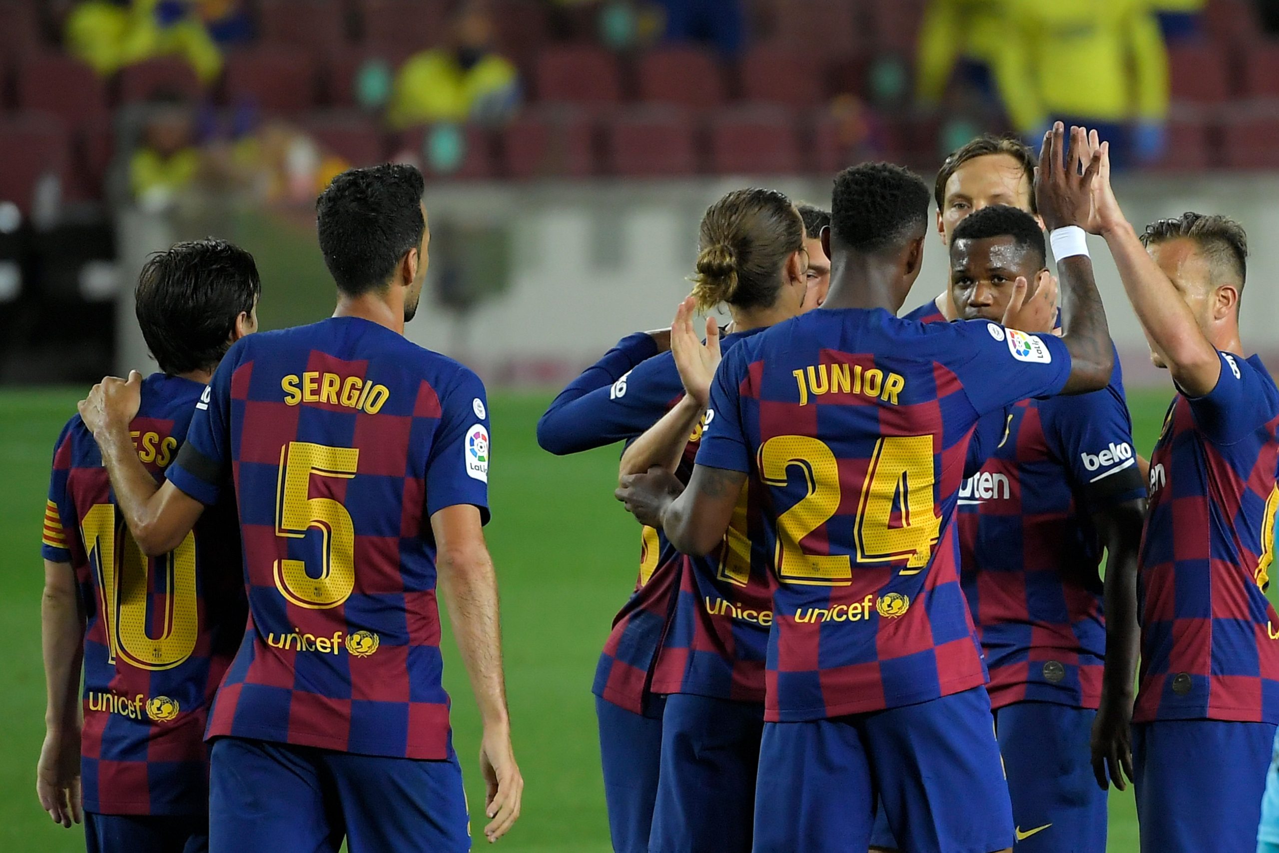 Barcelona Player Ratings Vs Leganes - Ansu Fati celebrates his goal