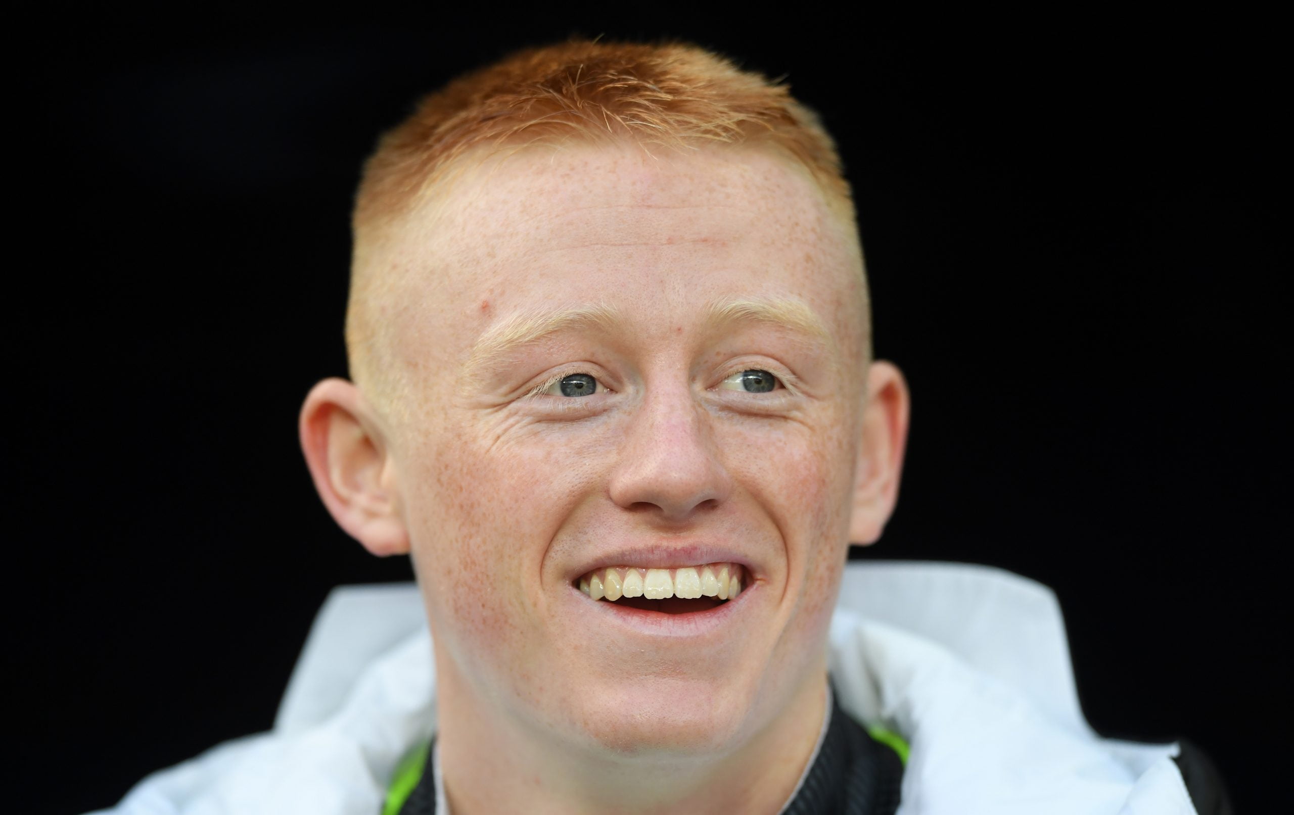 NEWCASTLE UPON TYNE, ENGLAND - NOVEMBER 30: Newcastle player Matty Longstaff smiles ahead of the Premier League match between Newcastle United and Manchester City at St. James Park on November 30, 2019 in Newcastle upon Tyne, United Kingdom. (Photo by Stu Forster/Getty Images)