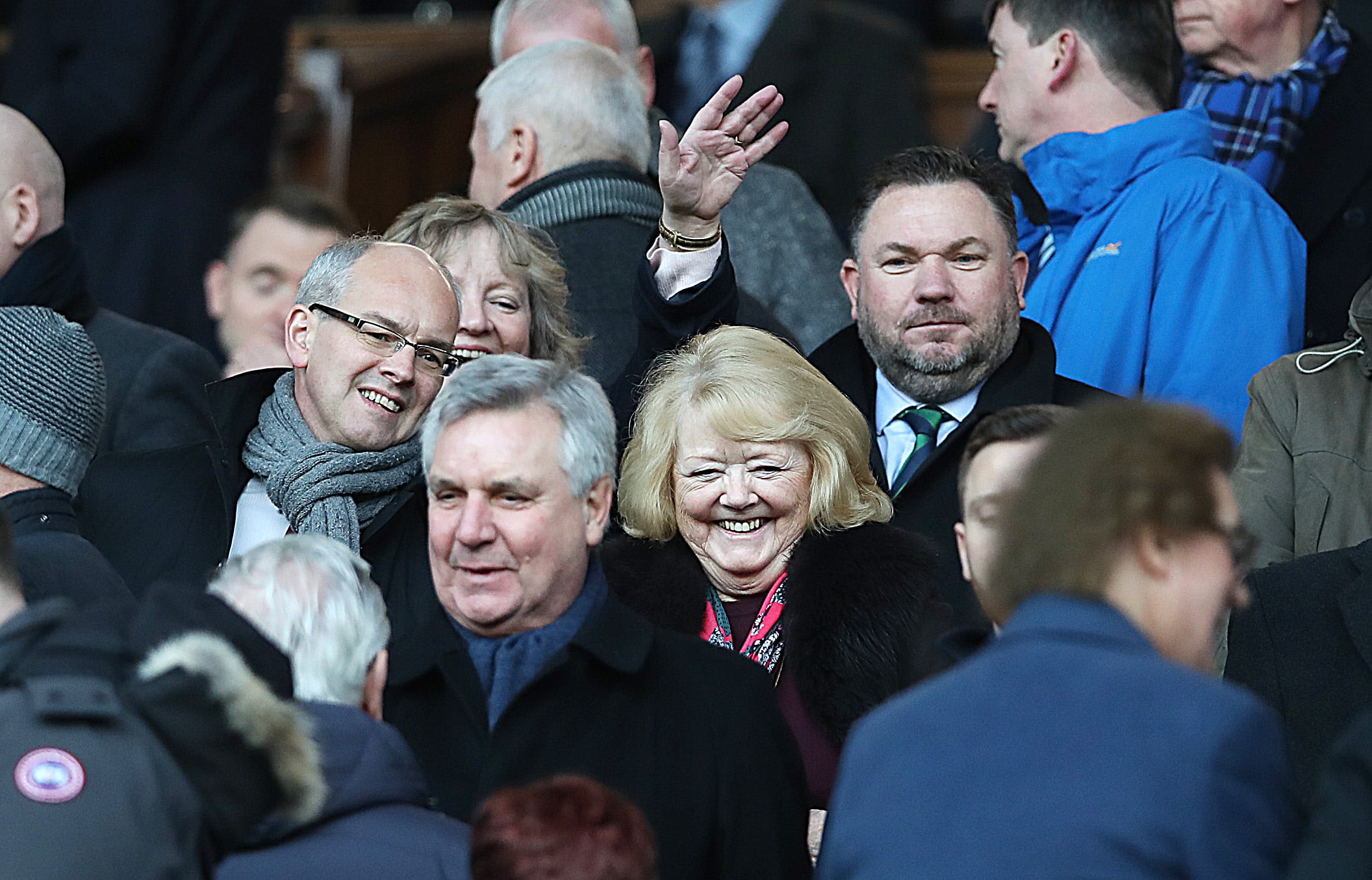 Ann Budge of Hearts in crowd