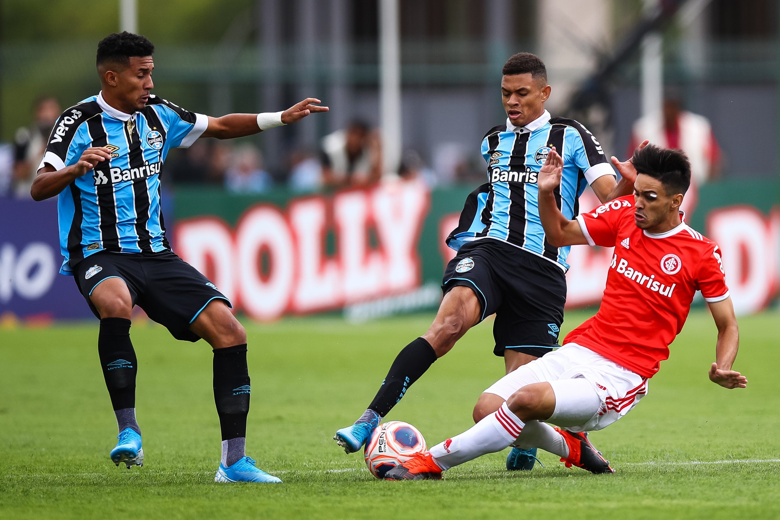 Manchester City close to signing Gremio midfielder Diego Rosa who is in action in the picture