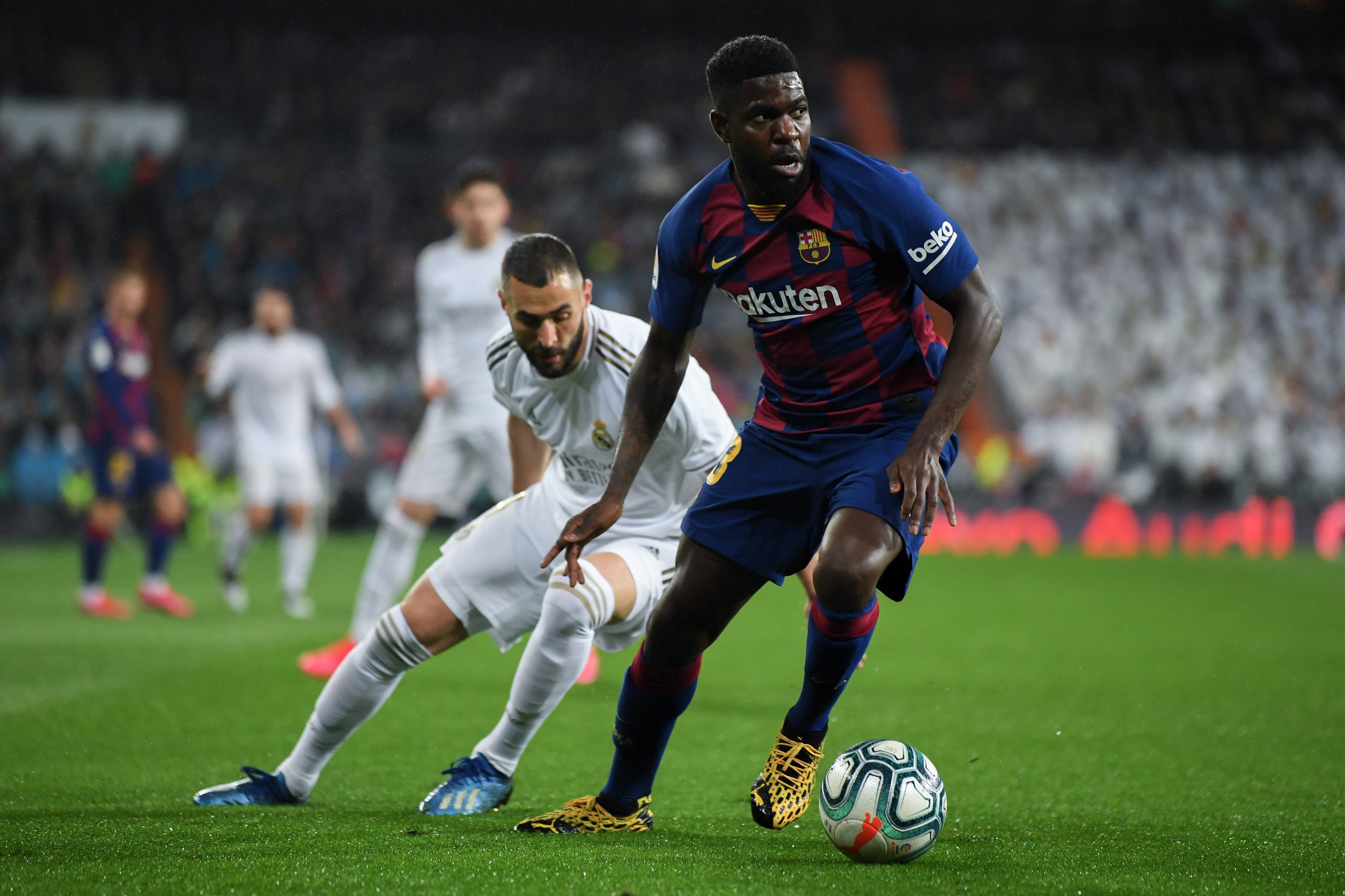 Barcelona willing to sell Umtiti this summer (Umtiti is seen in the picture)