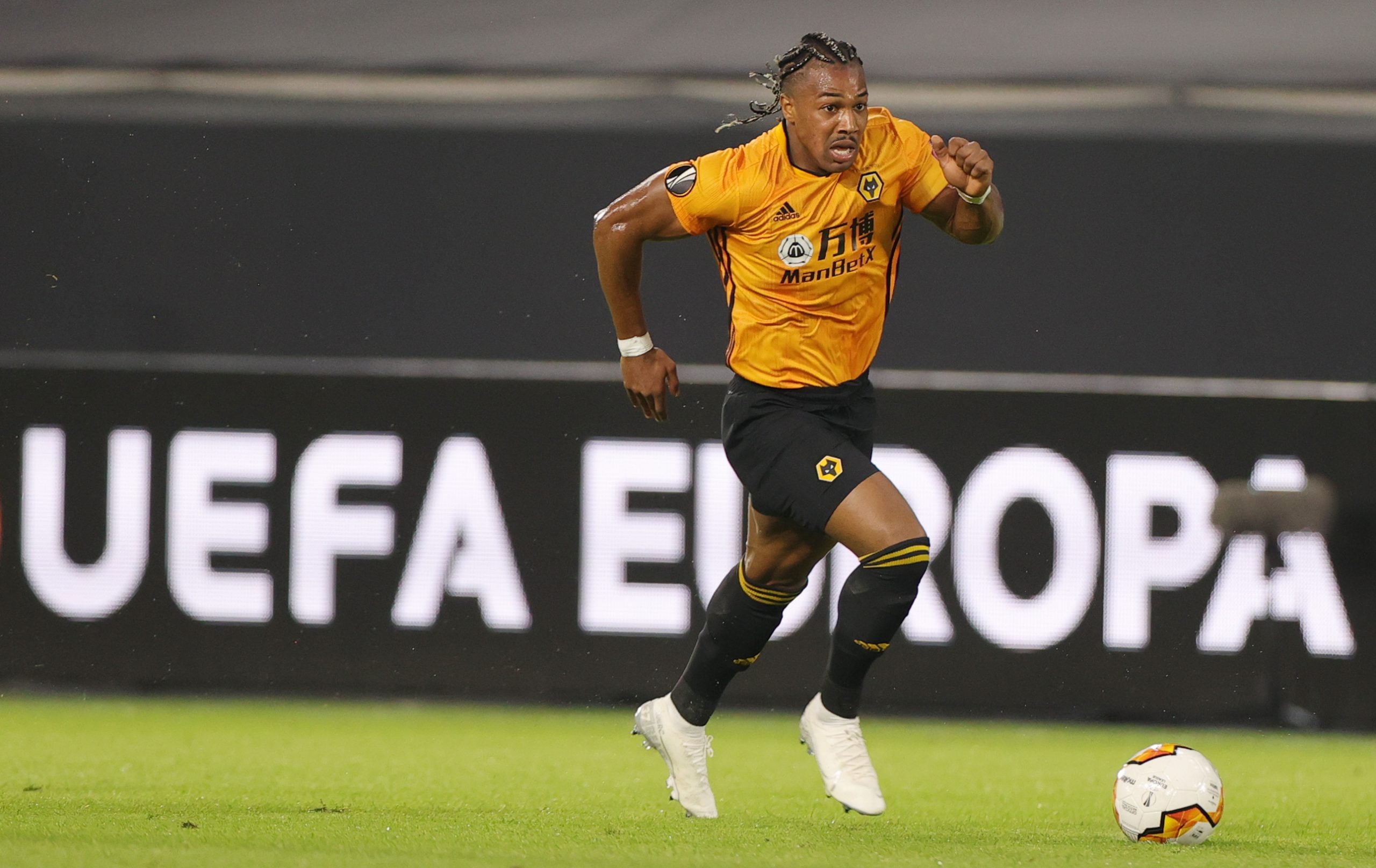 4-2-3-1 Wolves Predicted Lineup Vs Manchester United (Wolves' Adama Traore is in action in the photo)