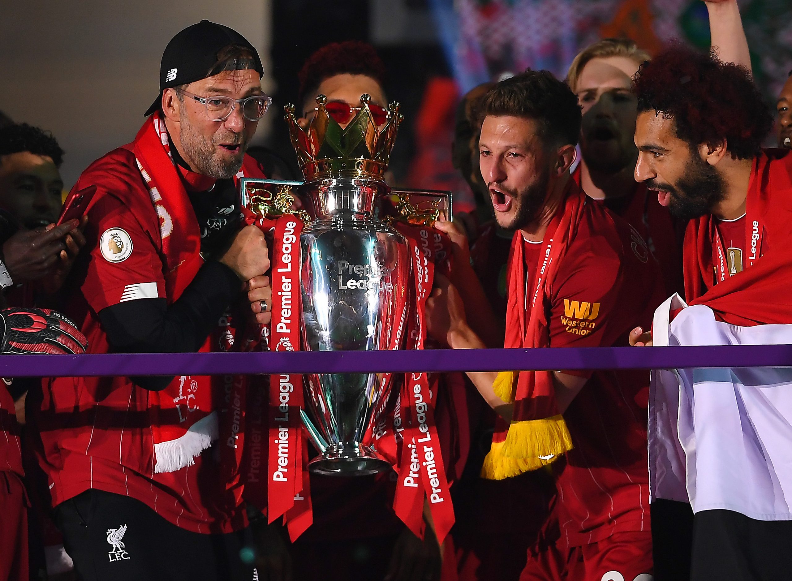 Strongest Liverpool lineup for the new season (Liverpool players and manager celebrating in the picture)
