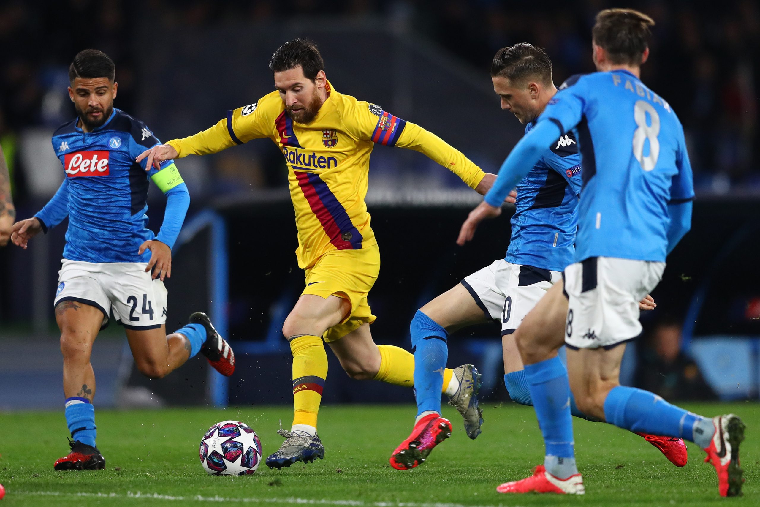 Manchester City set to intensify their efforts for Barcelona's Messi who is in action in the photo
