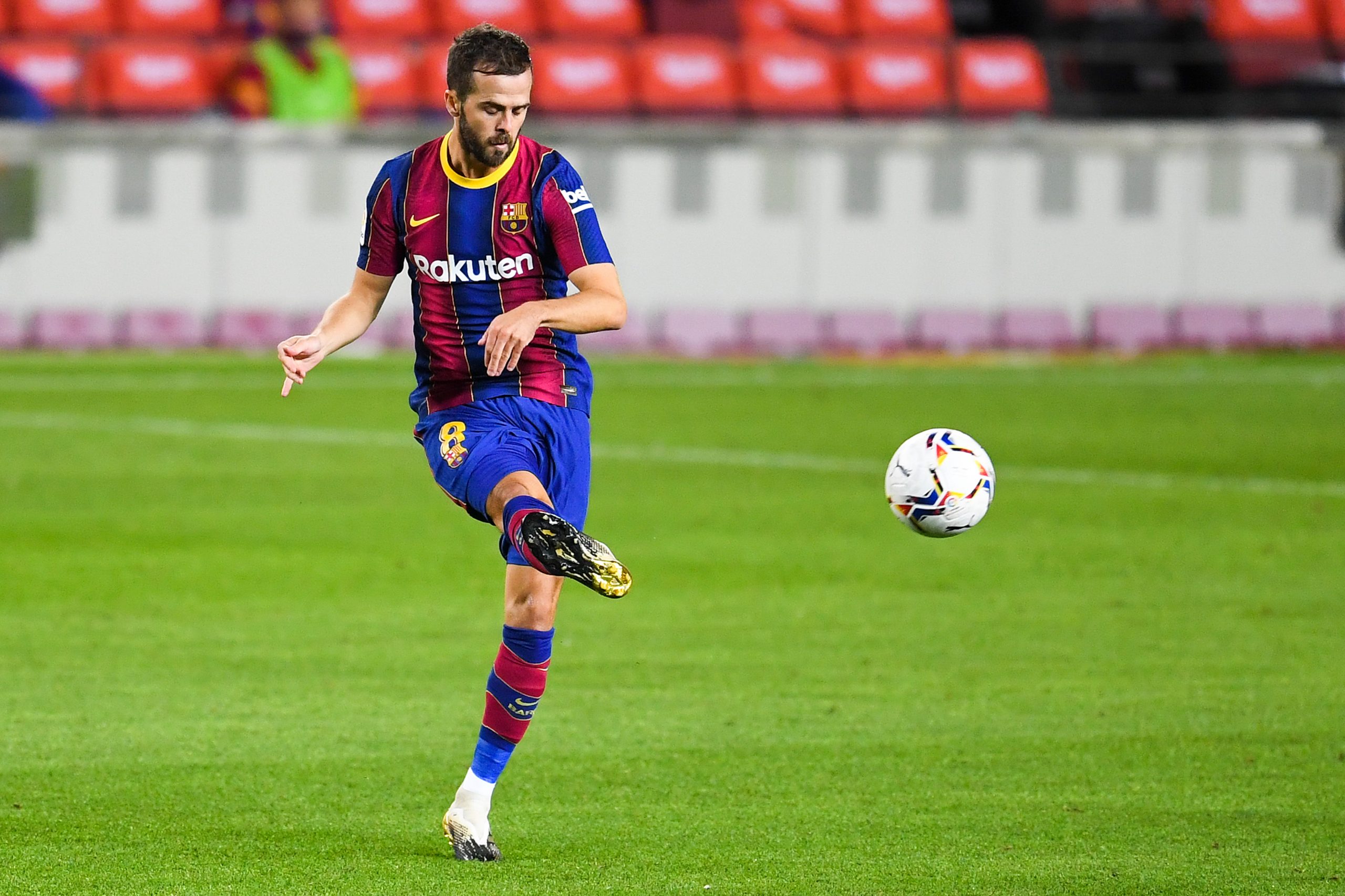 Everton register their interest in Barcelona's Pjanic who is seen in the picture
