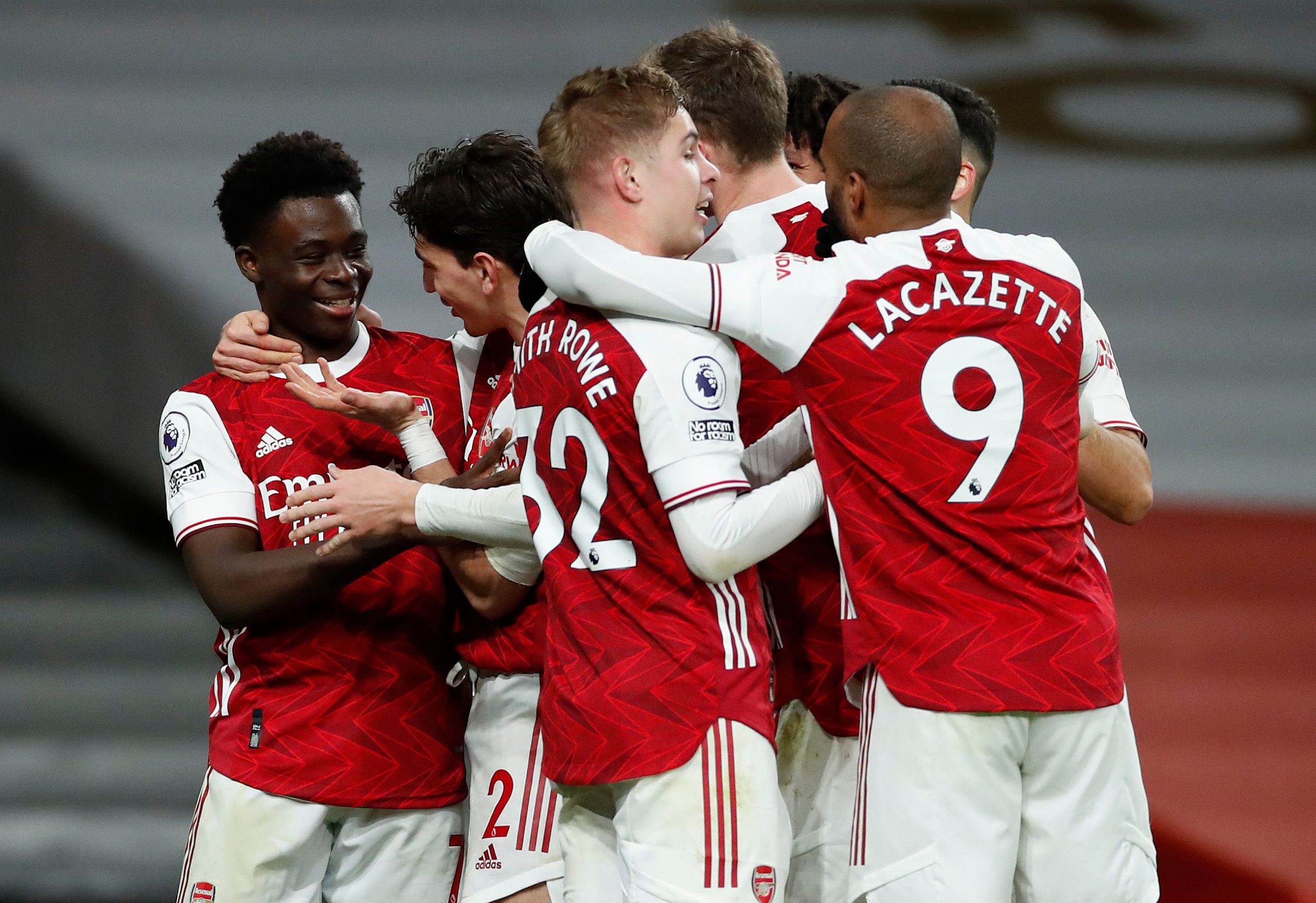 Arsenal player ratings vs West Bromwich Albion (Arsenal players are celebrating in the photo)