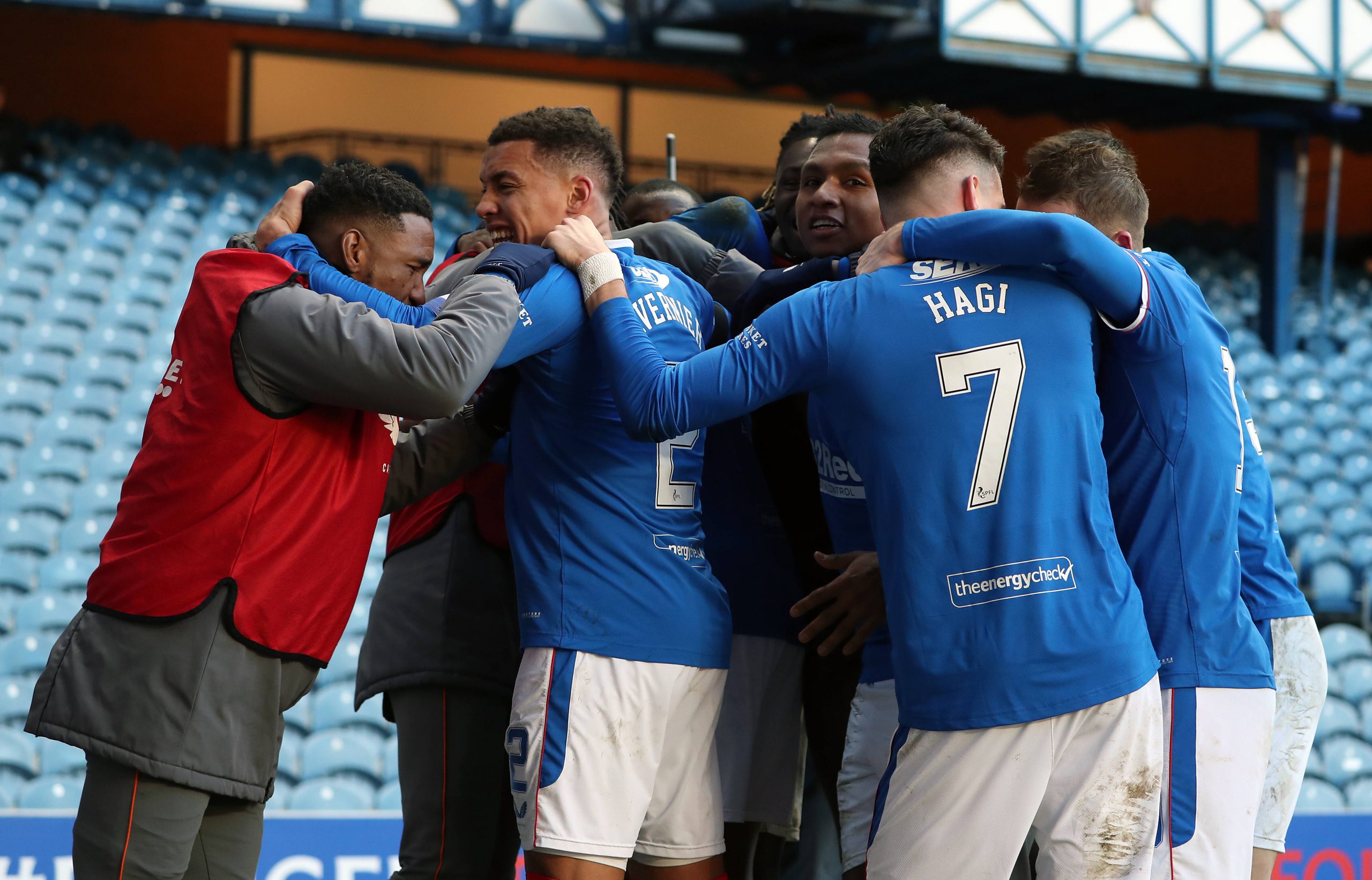 How Did The Fixture Between Celtic And Rangers Play Out - Rangers celebrate