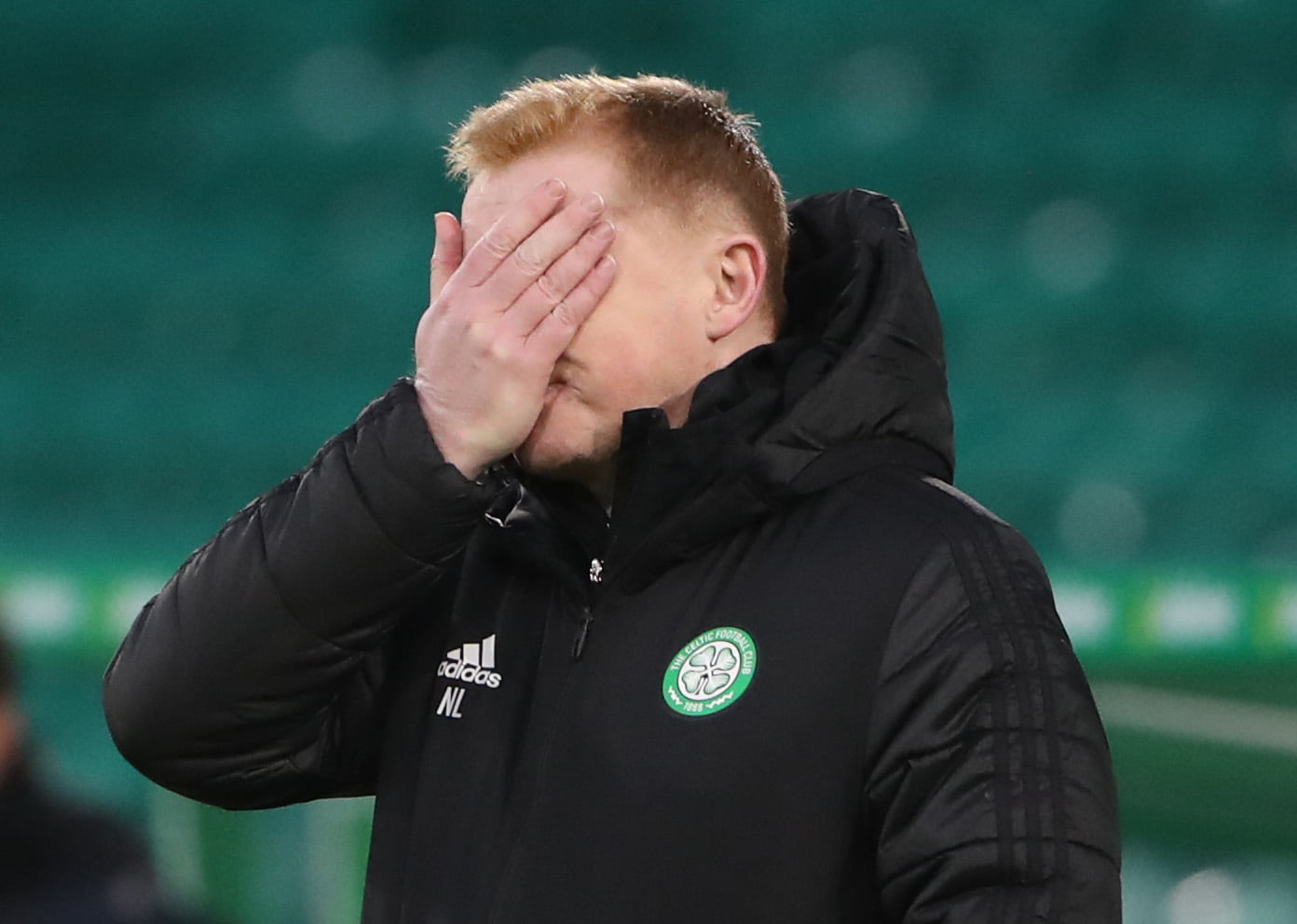GLASGOW, SCOTLAND - JANUARY 30: Celtic manager Neil Lennon reacts during the Ladbrokes Scottish Premiership match between Celtic and St. Mirren at Celtic Park on January 30, 2021 in Glasgow, Scotland. Sporting stadiums around the UK remain under strict restrictions due to the Coronavirus Pandemic as Government social distancing laws prohibit fans inside venues resulting in games being played behind closed doors. (Photo by Ian MacNicol/Getty Images)