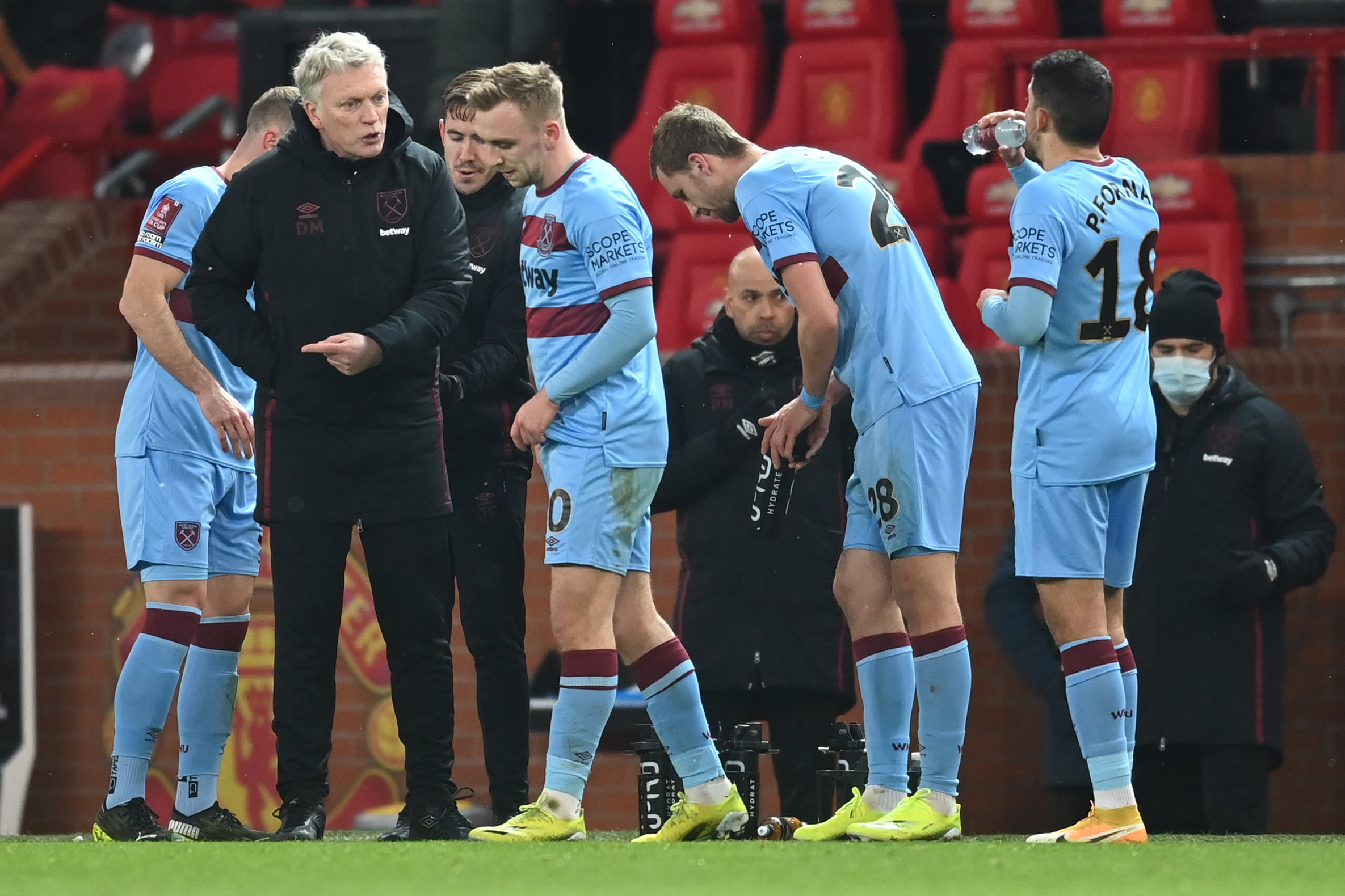 West Ham United player ratings vs Manchester United (West Ham players are seen in the photo)