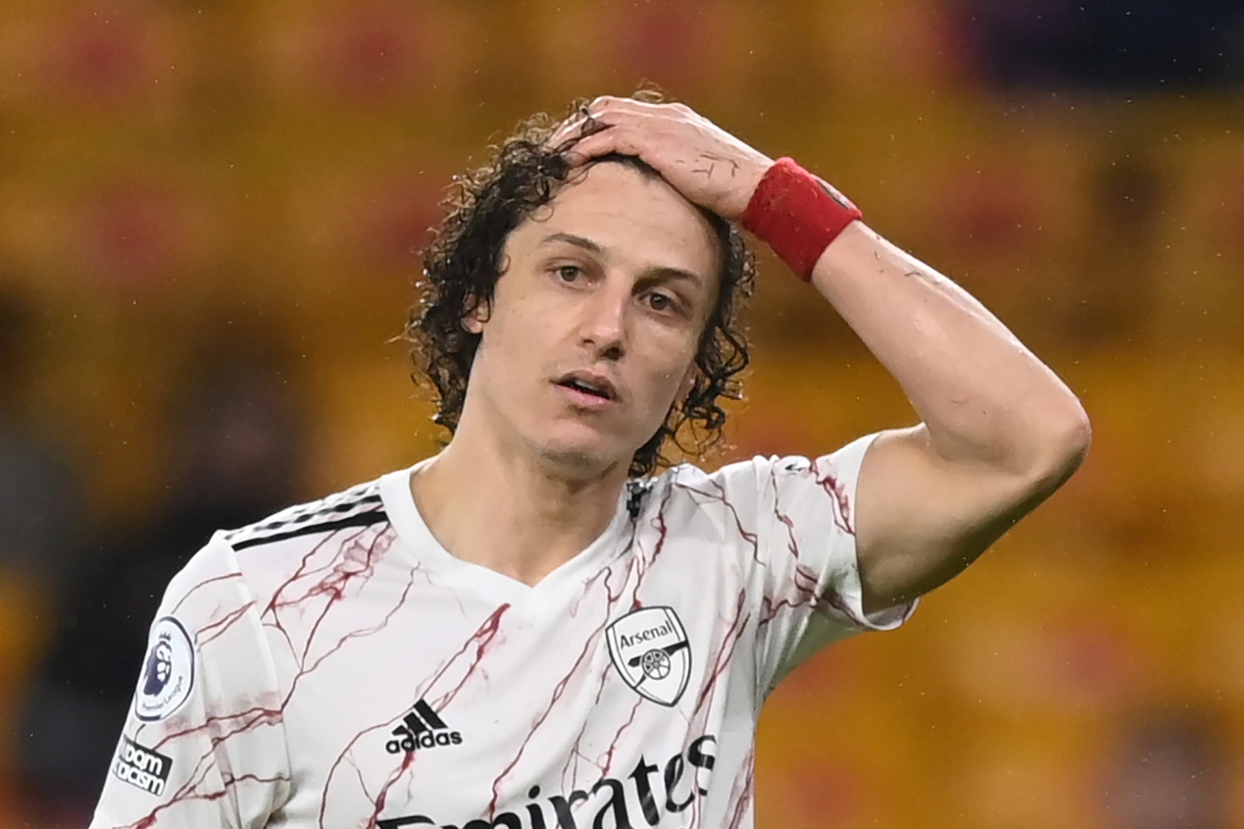 Arsenal Players Rated In Shambolic Defeat Vs Wolves (David Luiz can be seen in the picture)