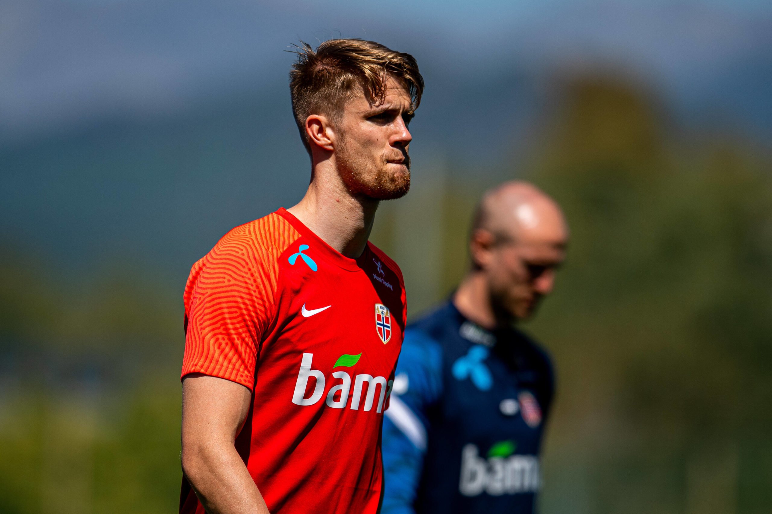 Newcastle United prepared to move in for Kristoffer Ajer who is seen in the photo