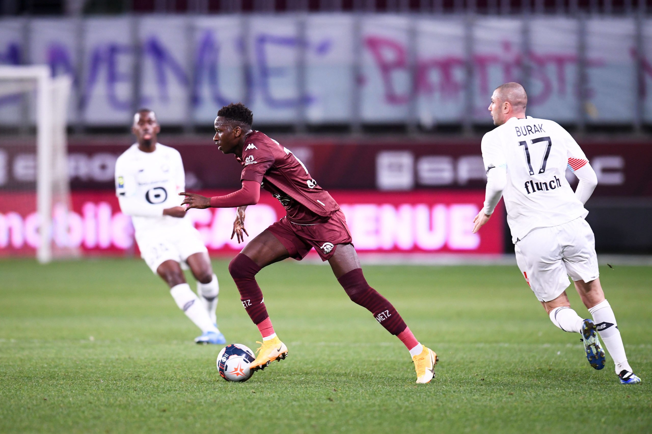 Manchester City are keeping tabs on Pape Sarr who is seen in the picture