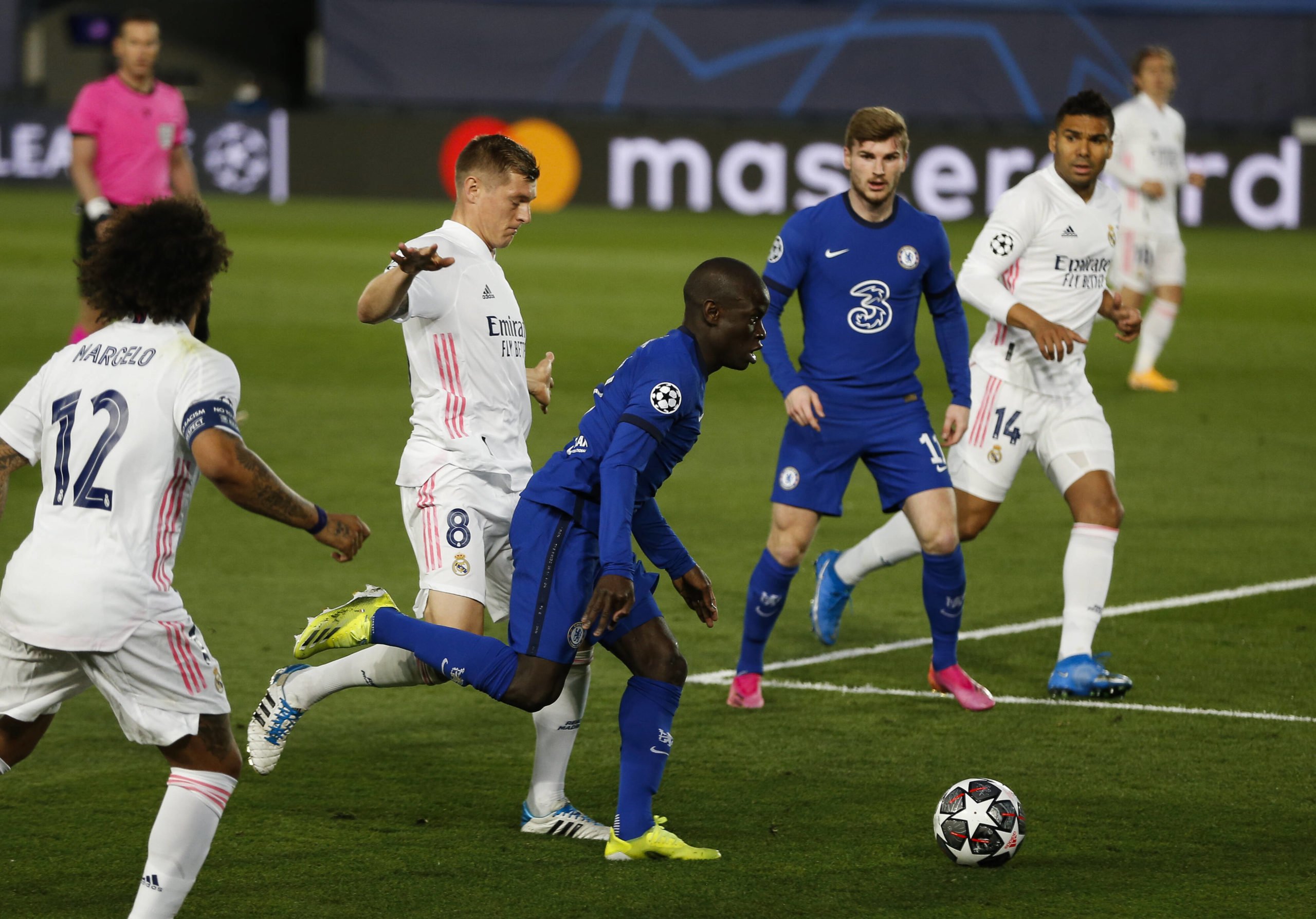 Real Madrid eyeing a move for N'Golo Kante who is seen in the picture