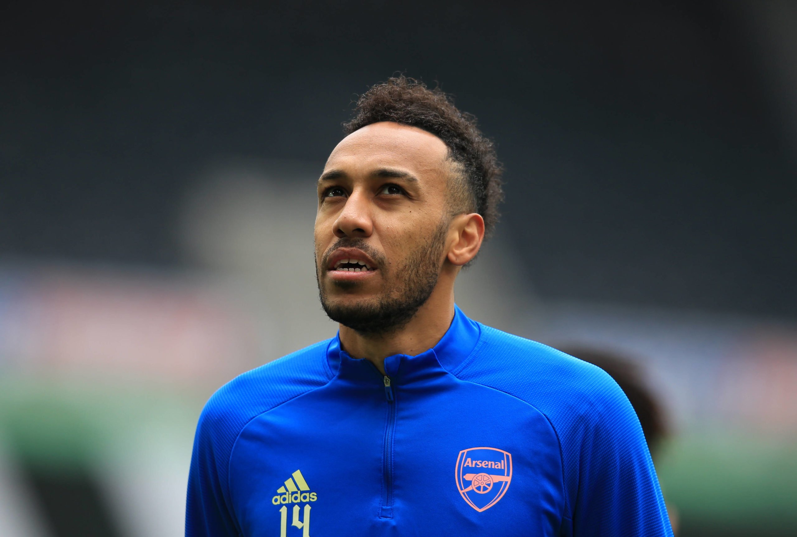 Manchester City could move in for Aubameyang who is seen in the picture