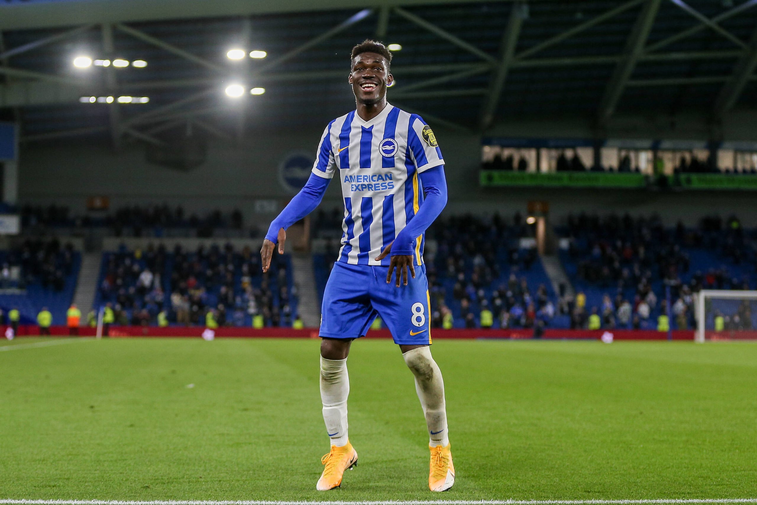Liverpool are eyeing a January move for Bissouma who is seen in the photo