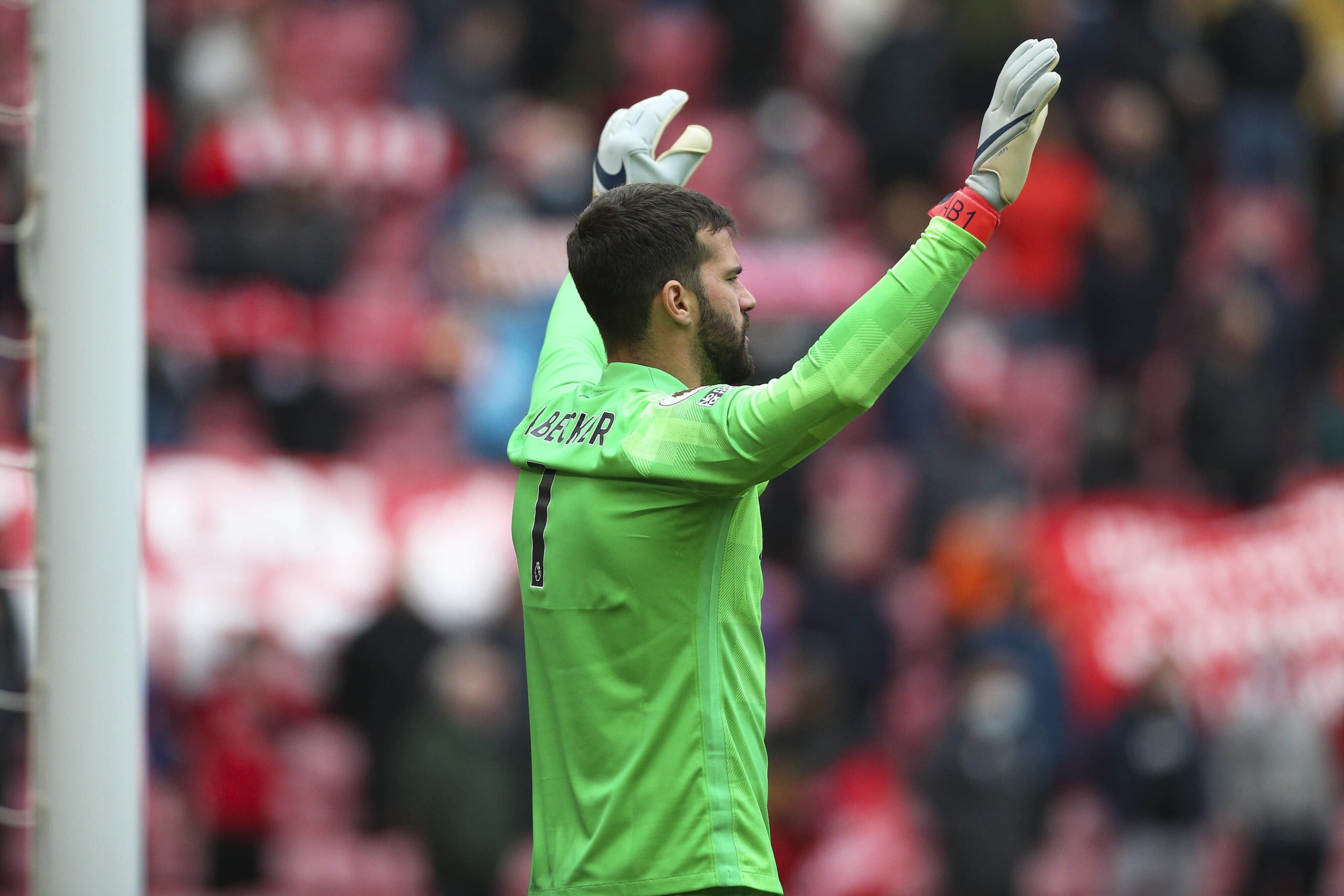 Liverpool's Alisson pens new long-term contract (Alisson is seen in the photo)