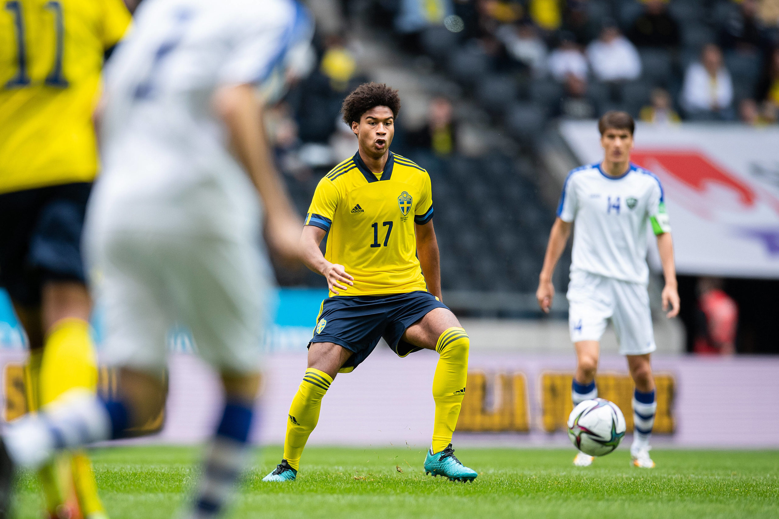 Leeds United target Jens Cajuste in action for Sweden