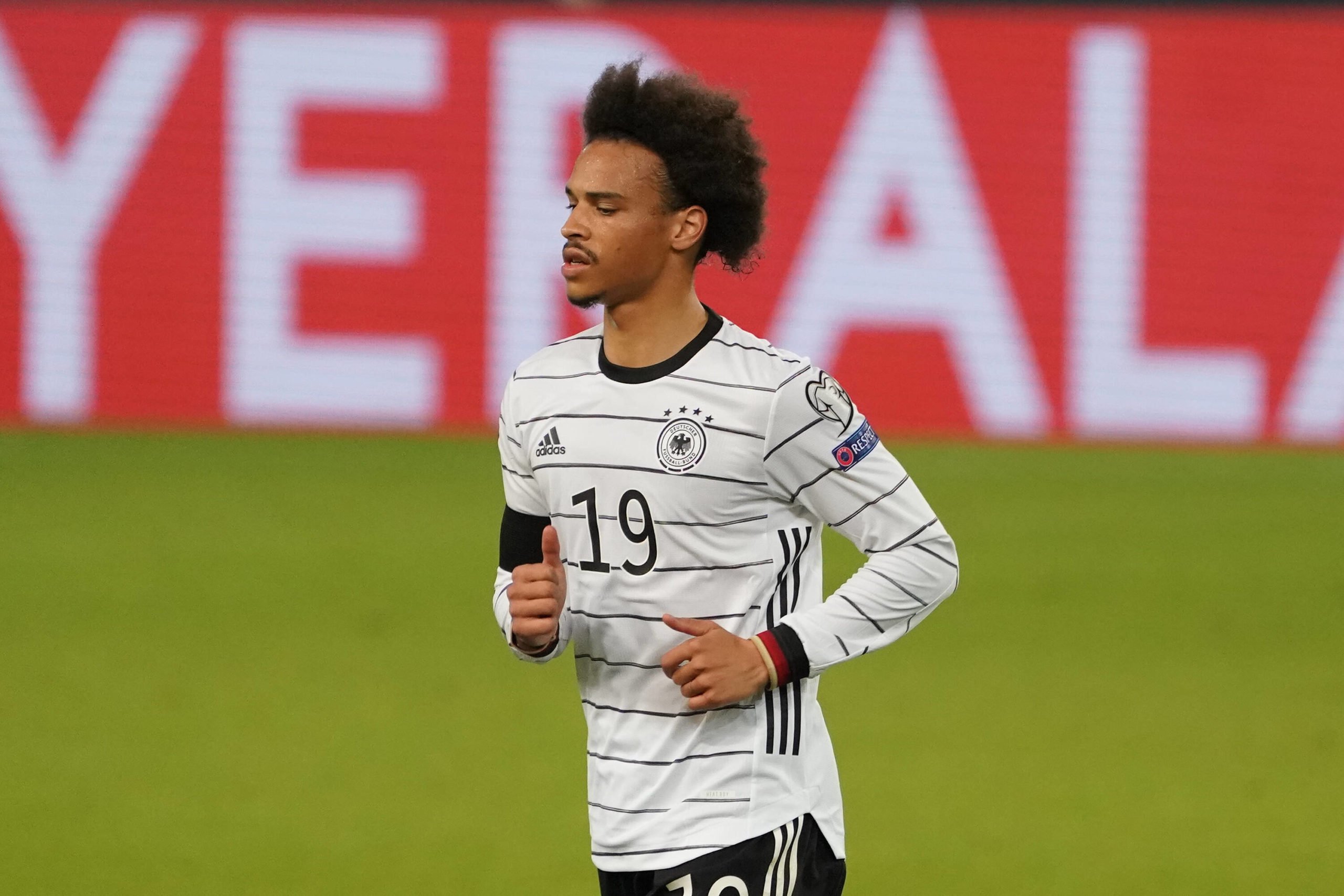 Arsenal target Leroy Sane in action with Germany