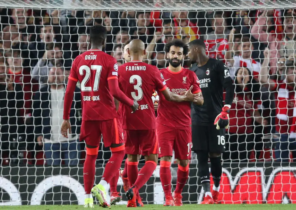 Liverpool player ratings vs AC Milan (Liverpool players are celebrating in the picture)