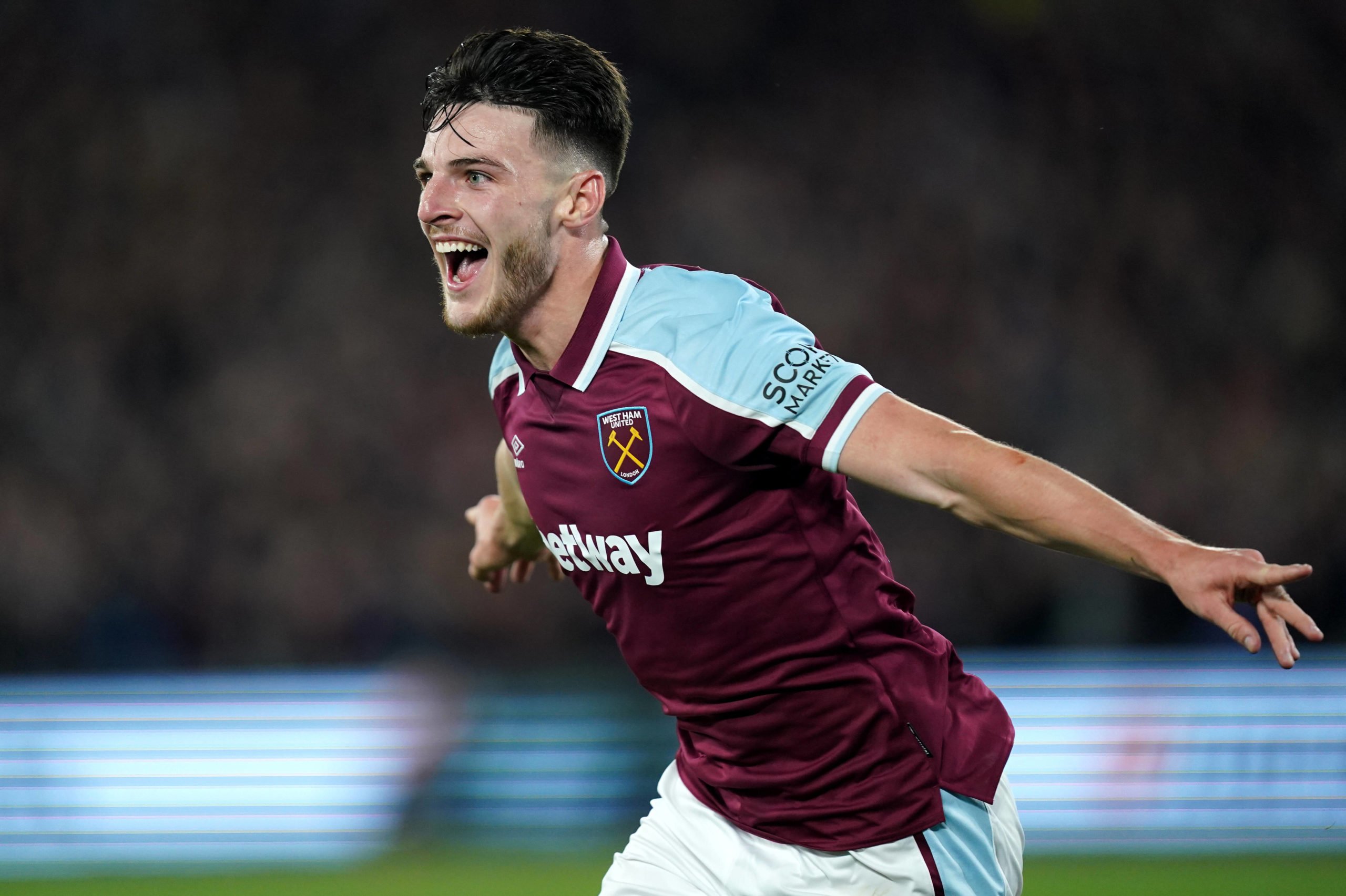 West Ham United player ratings vs Rapid Wien (West Ham's Declan Rice is seen in the picture)