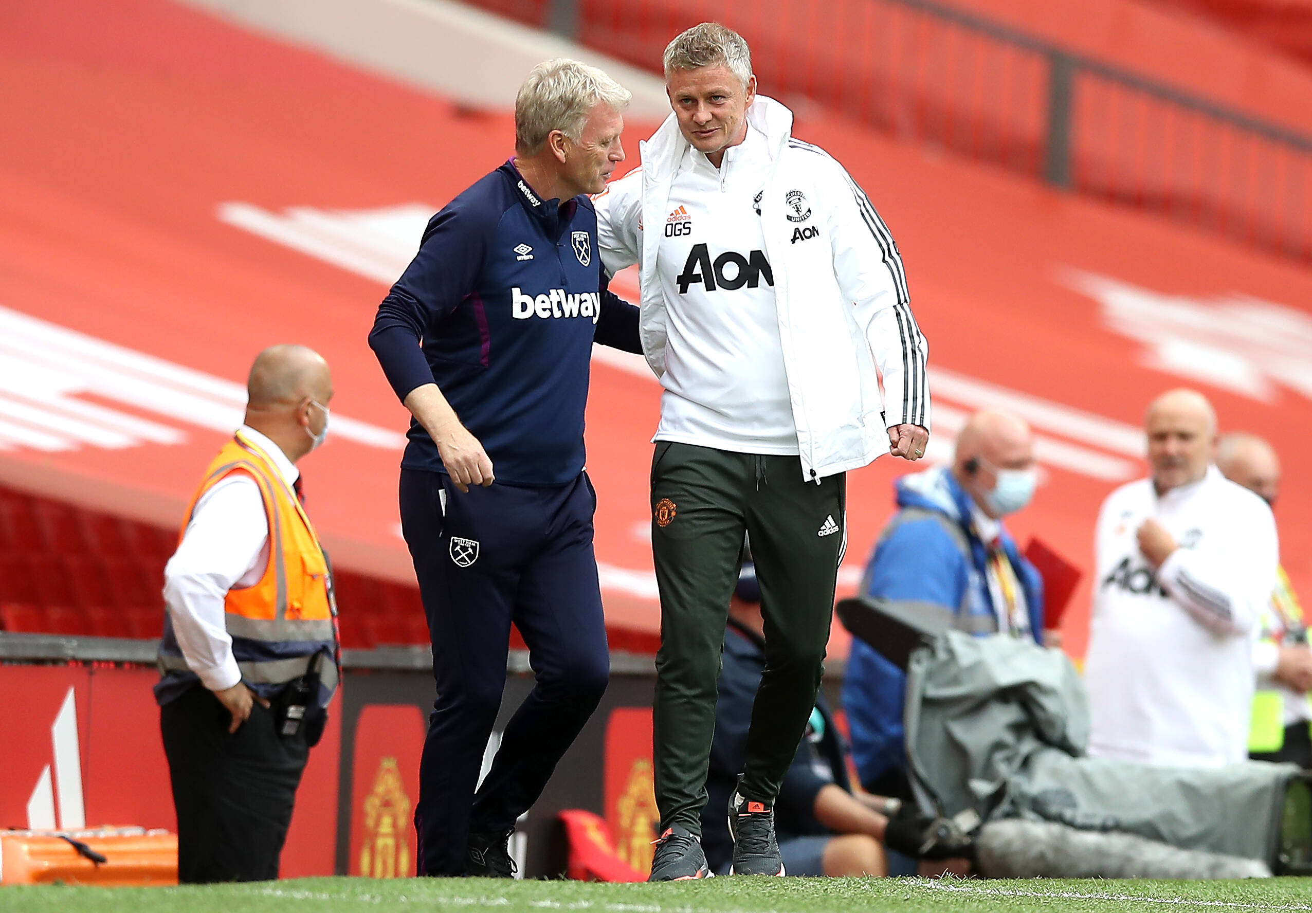 Manchester United Vs West Ham United Preview (David Moyes and Ole Gunnar Solskjaer can be seen in the picture)