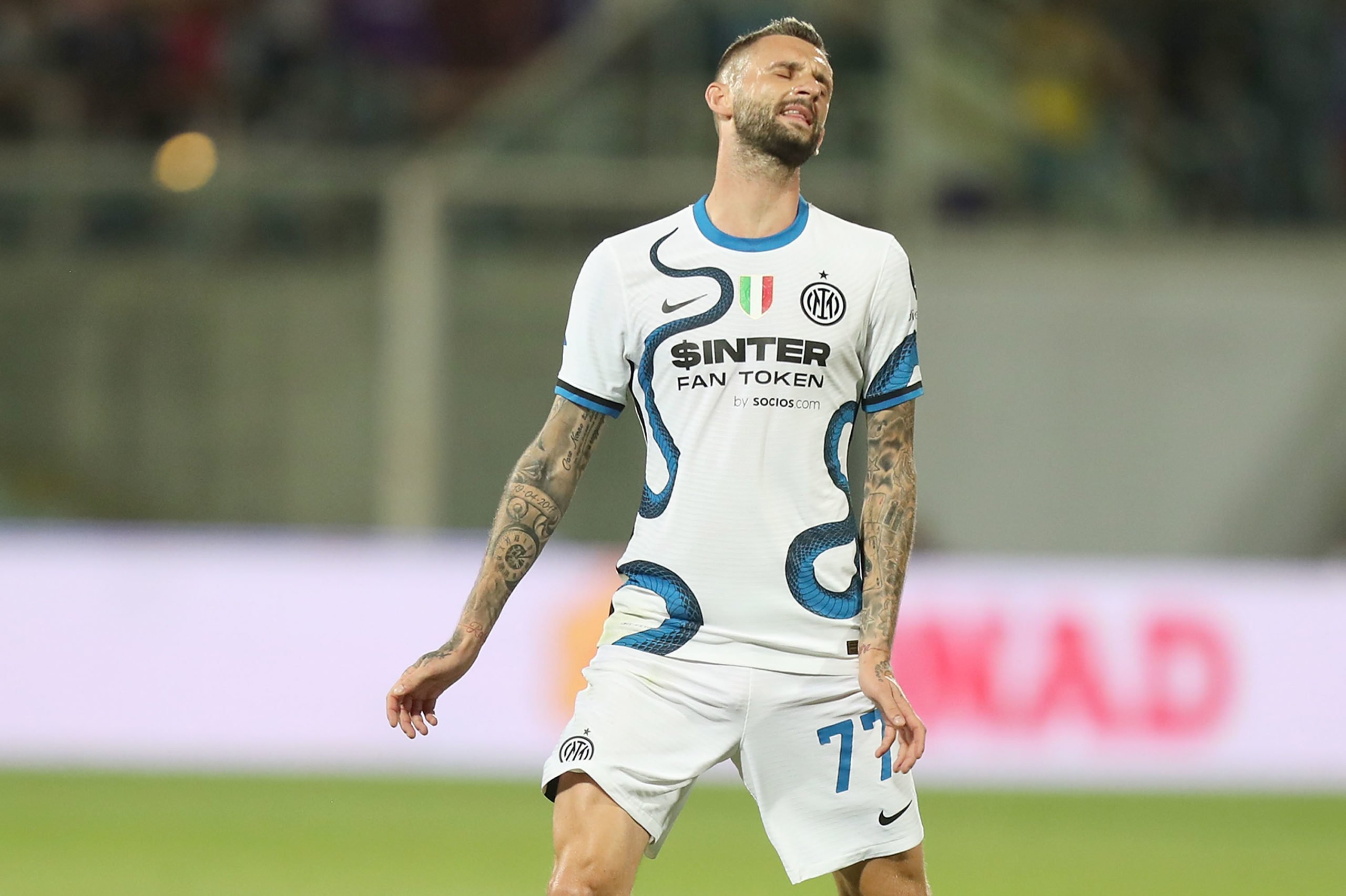 Man United locked in a three-way battle for Brozovic who is seen in the photo