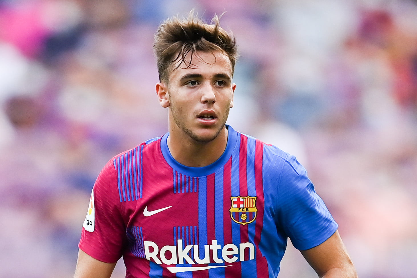 Barcelona's Nico Gonzalez is on Manchester City's radar (Barcelona's Nico Gonzalez is seen in the picture)
