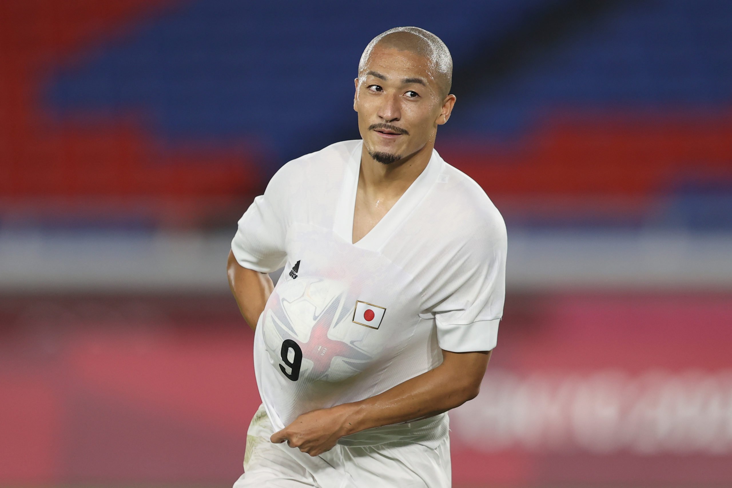 Celtic target Daizen Maeda in action for Japan