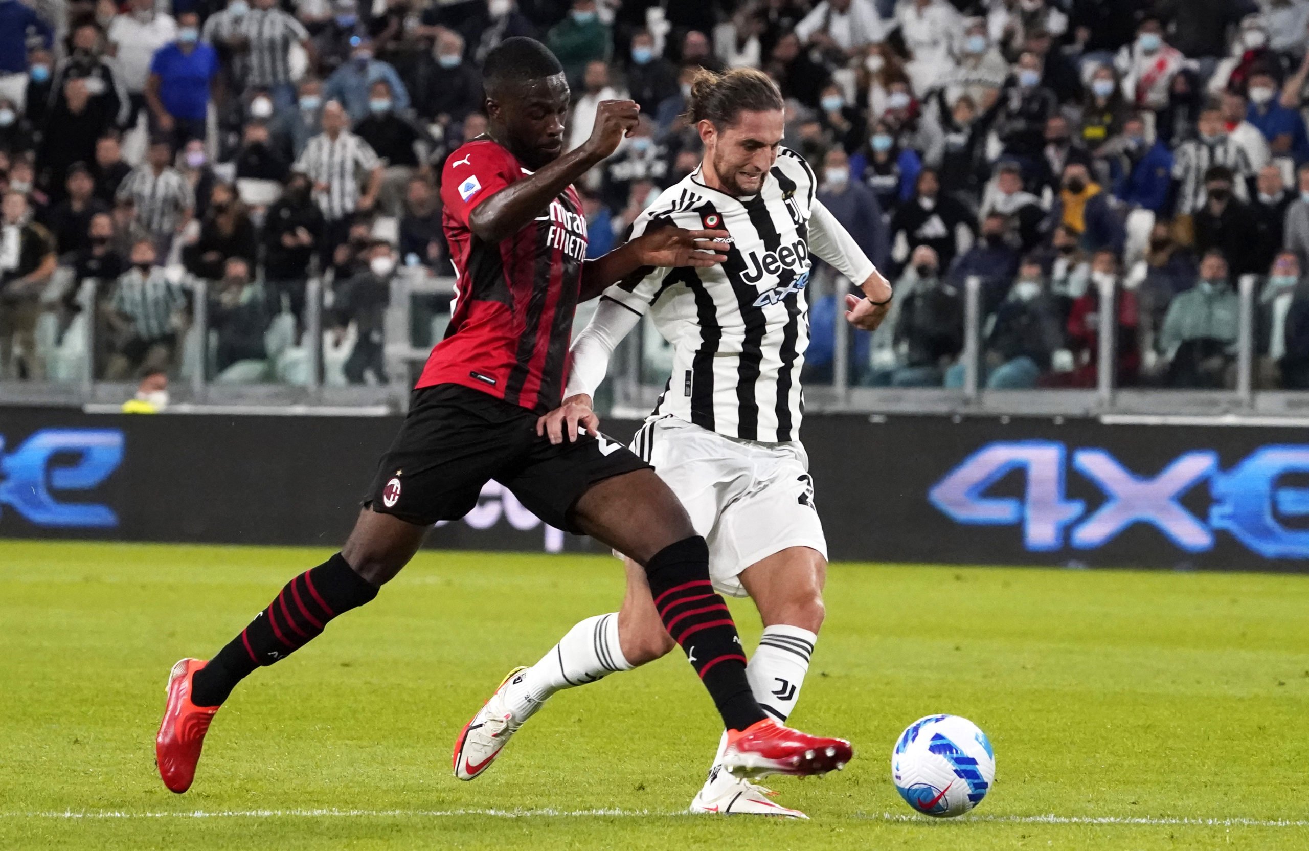 Adrien Rabiot in action against AC Milan