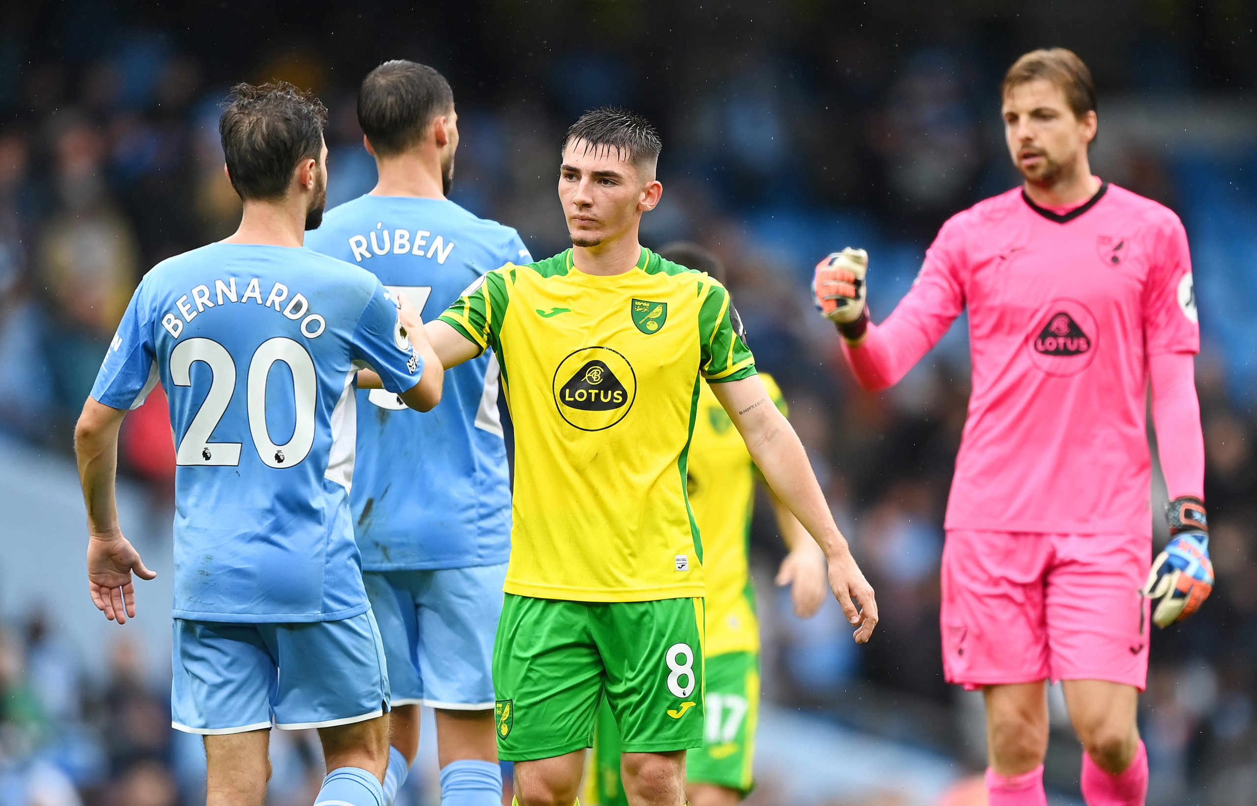 Former Rangers midfielder Billy Gilmour in action for Norwich City