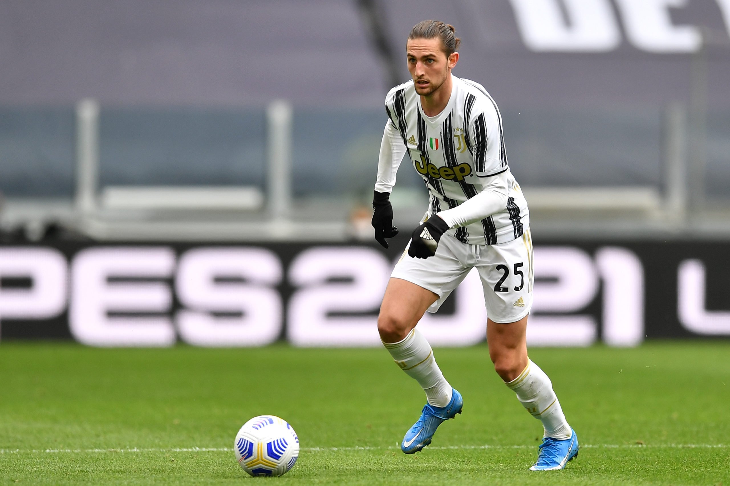 TURIN, ITALY - APRIL 11:  Adrien Rabiot of Juventus in action during the Serie A match between Juventus and Genoa CFC at Allianz Stadium on April 11, 2021 in Turin, Italy.  (Photo by Valerio Pennicino/Getty Images)The 4th Official uses images provided by the following image agency: Getty Images (https://www.gettyimages.de/) Imago Images (https://www.imago-images.de/)