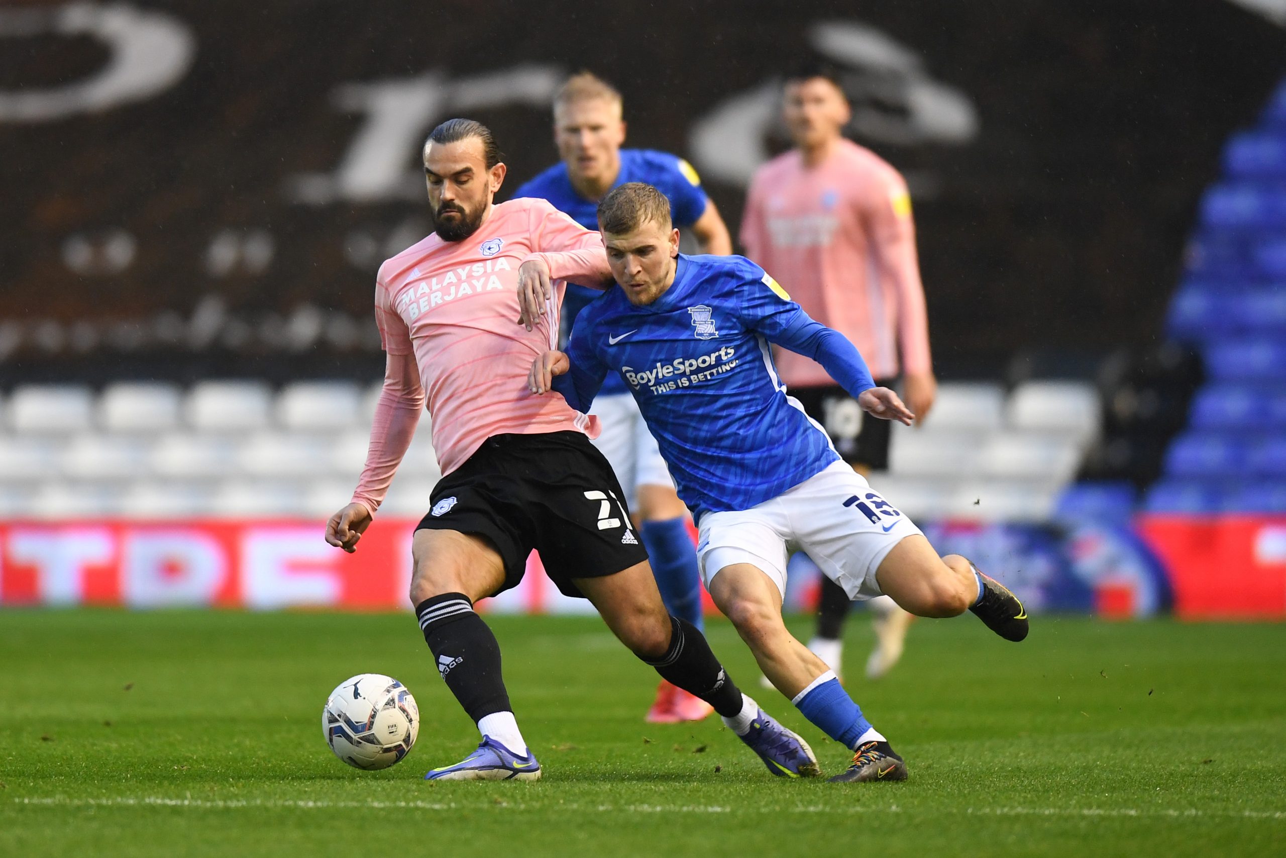 Celtic linked midfield star Riley McGree in action for Birmingham City
