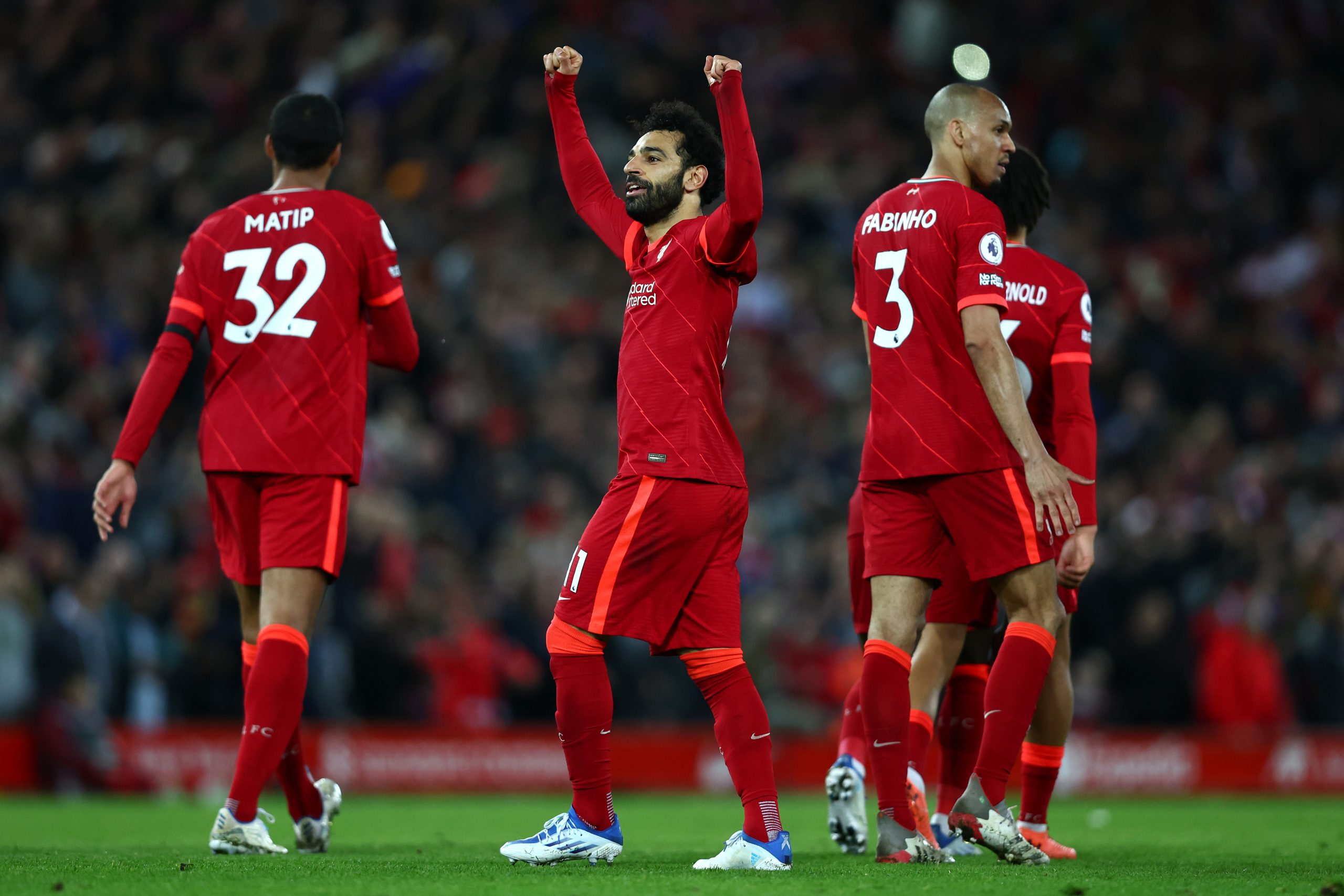 LIVERPOOL, ENGLAND - APRIL 19: Mohamed Salah of Liverpool celebrates scoring their side's fourth goal during the Premier League match between Liverpool and Manchester United at Anfield on April 19, 2022 in Liverpool, England. (Photo by Clive Brunskill/Getty Images)
The 4th Official uses images provided by the following image agency:
Getty Images (https://www.gettyimages.de/)
Imago Images (https://www.imago-images.de/)