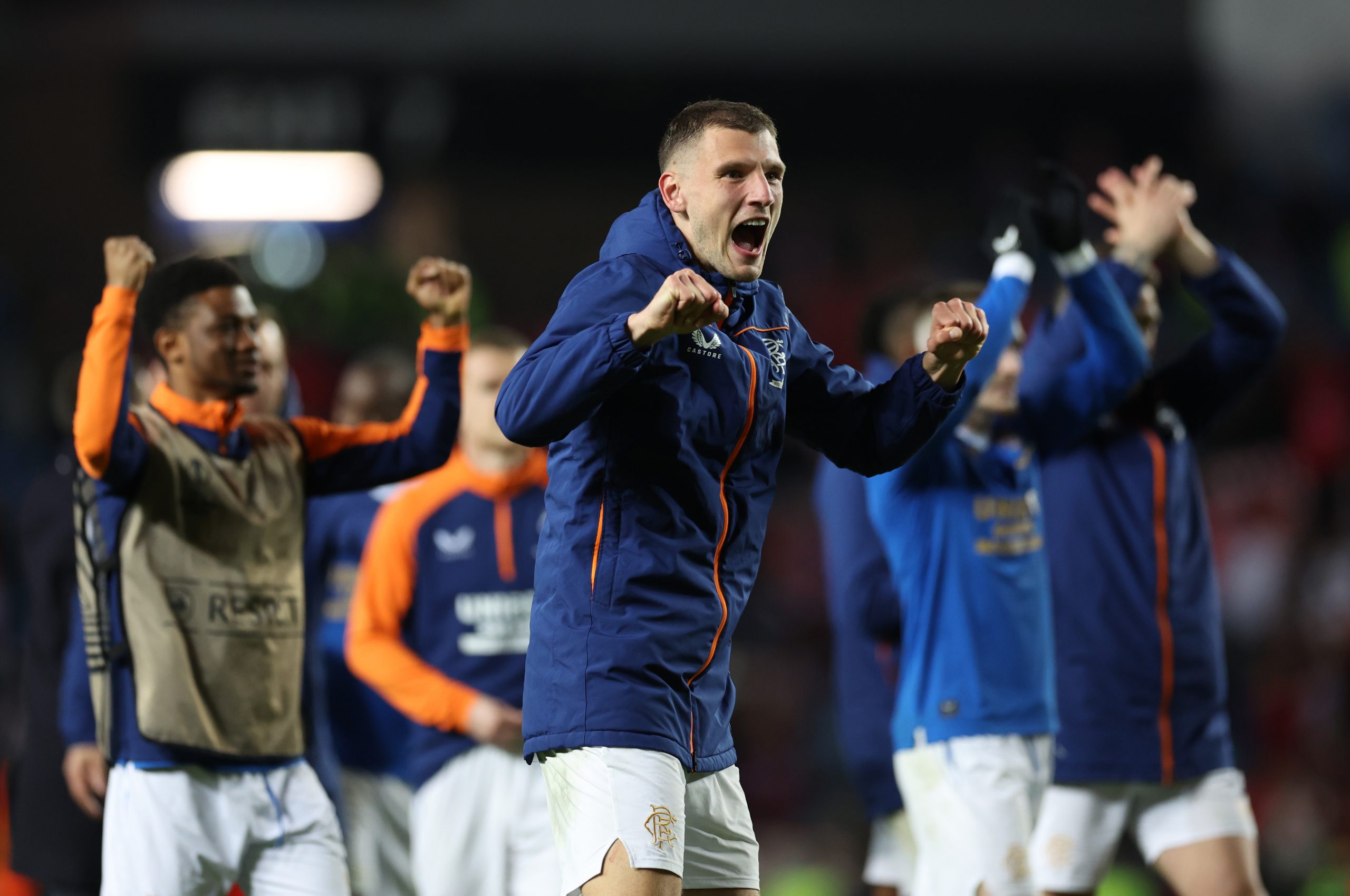 Rangers defender Borna Barisic celebrates his side's win