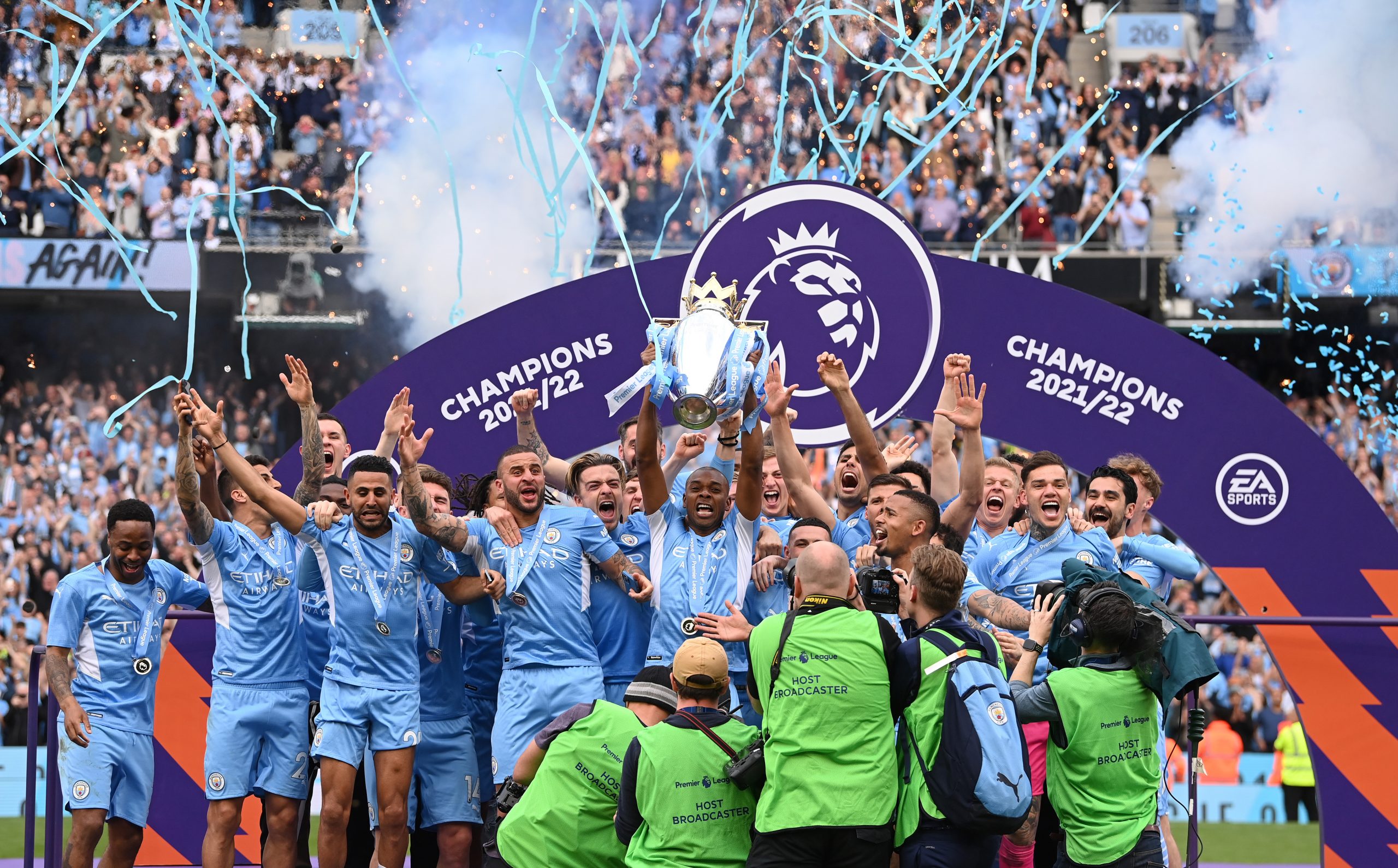 Manchester City listing the Premier League title