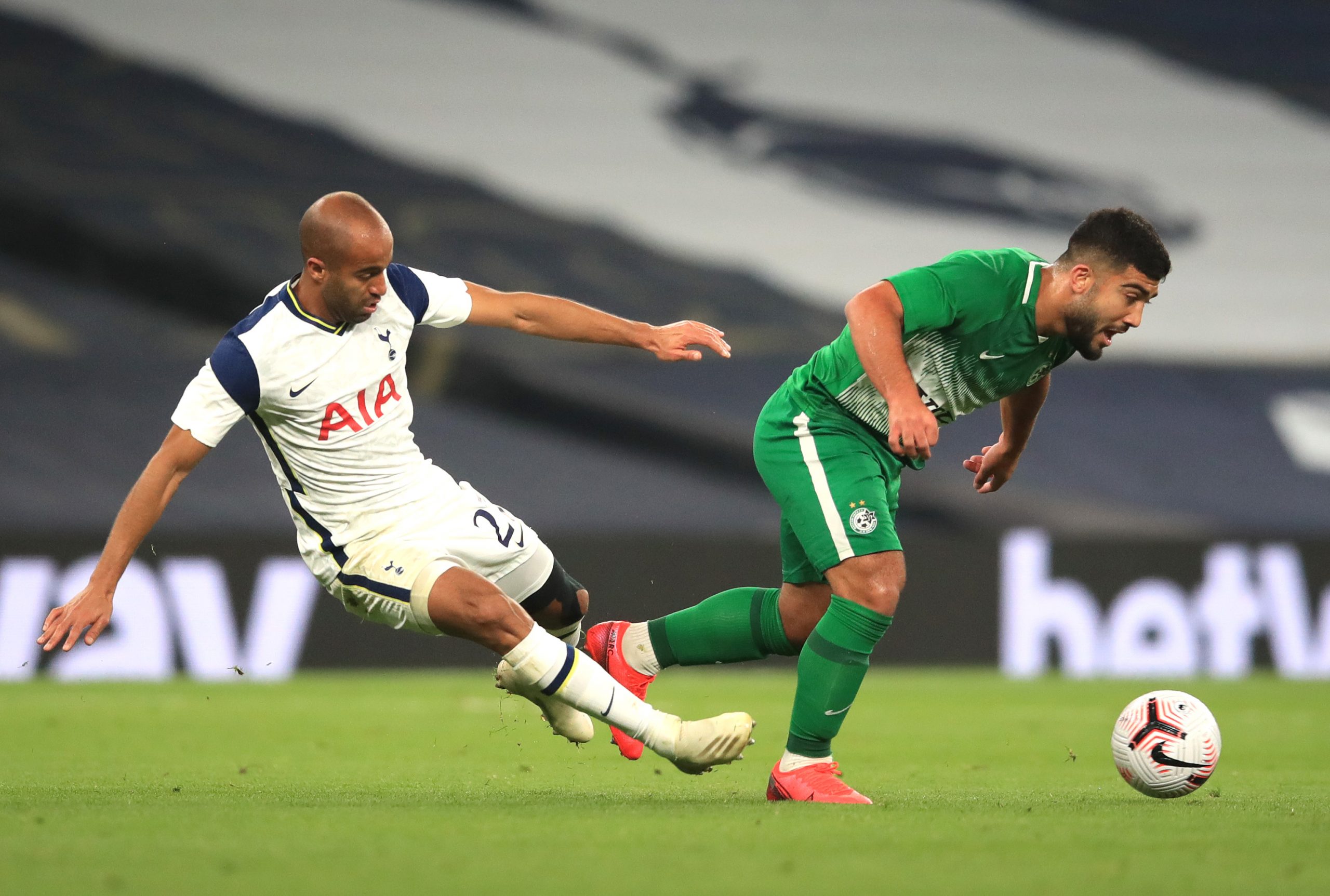 Celtic target Mohammad Abu Fani in action against Spurs