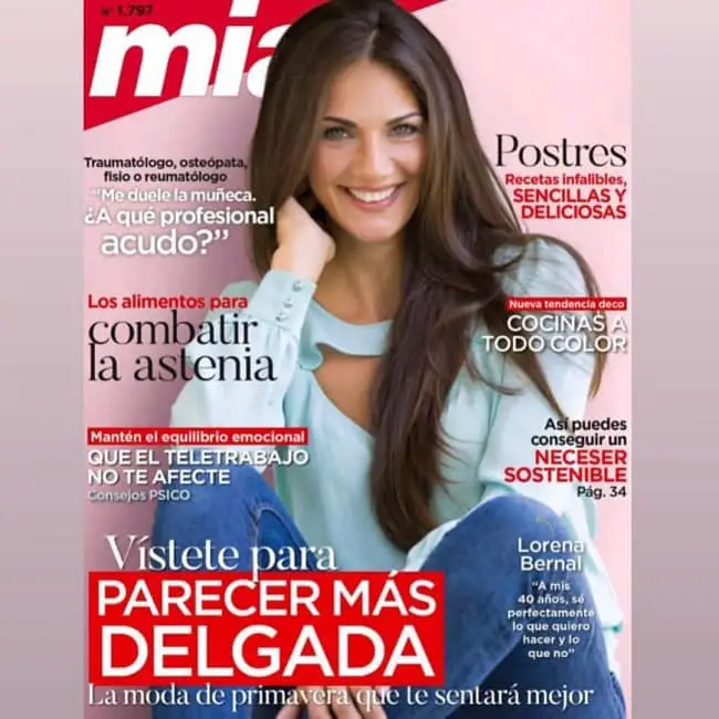 Mikel Arteta wife Lorena Bernal in a magazine cover