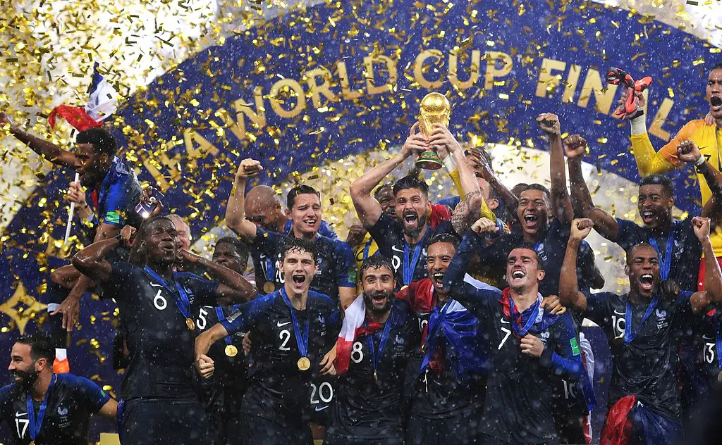 The French team that won the 2018 World Cup in Russia.