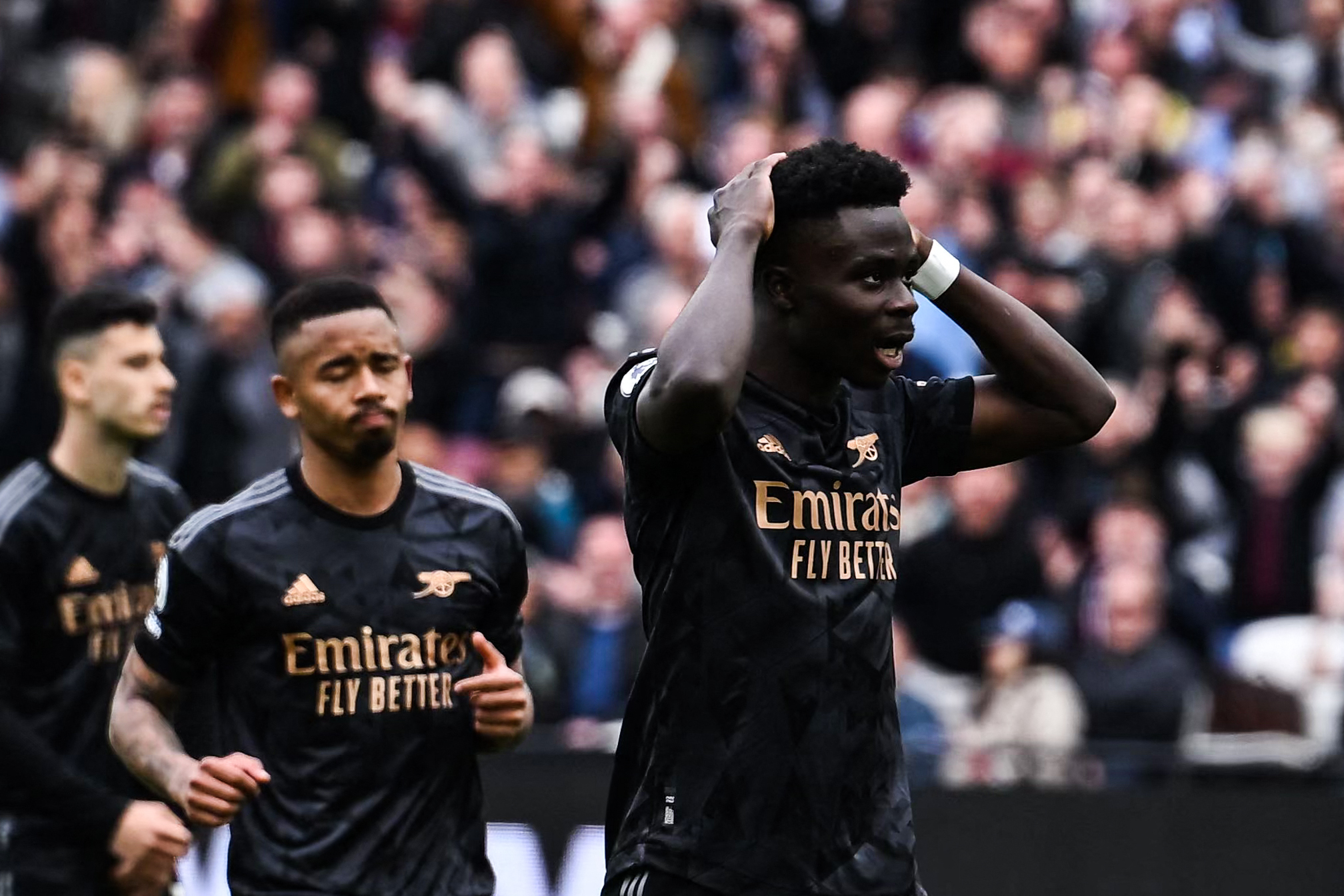 Bukoya Saka and Gabriel Jesus of Arsenal